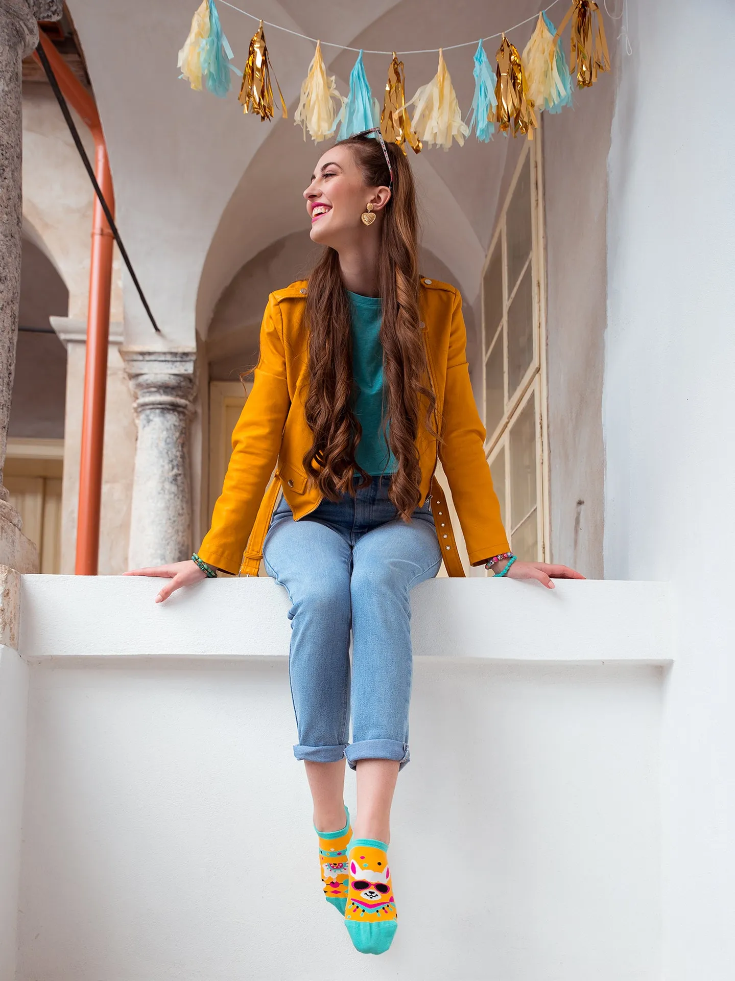 Lustige Sneakersocken Cooles Lama - Image 4