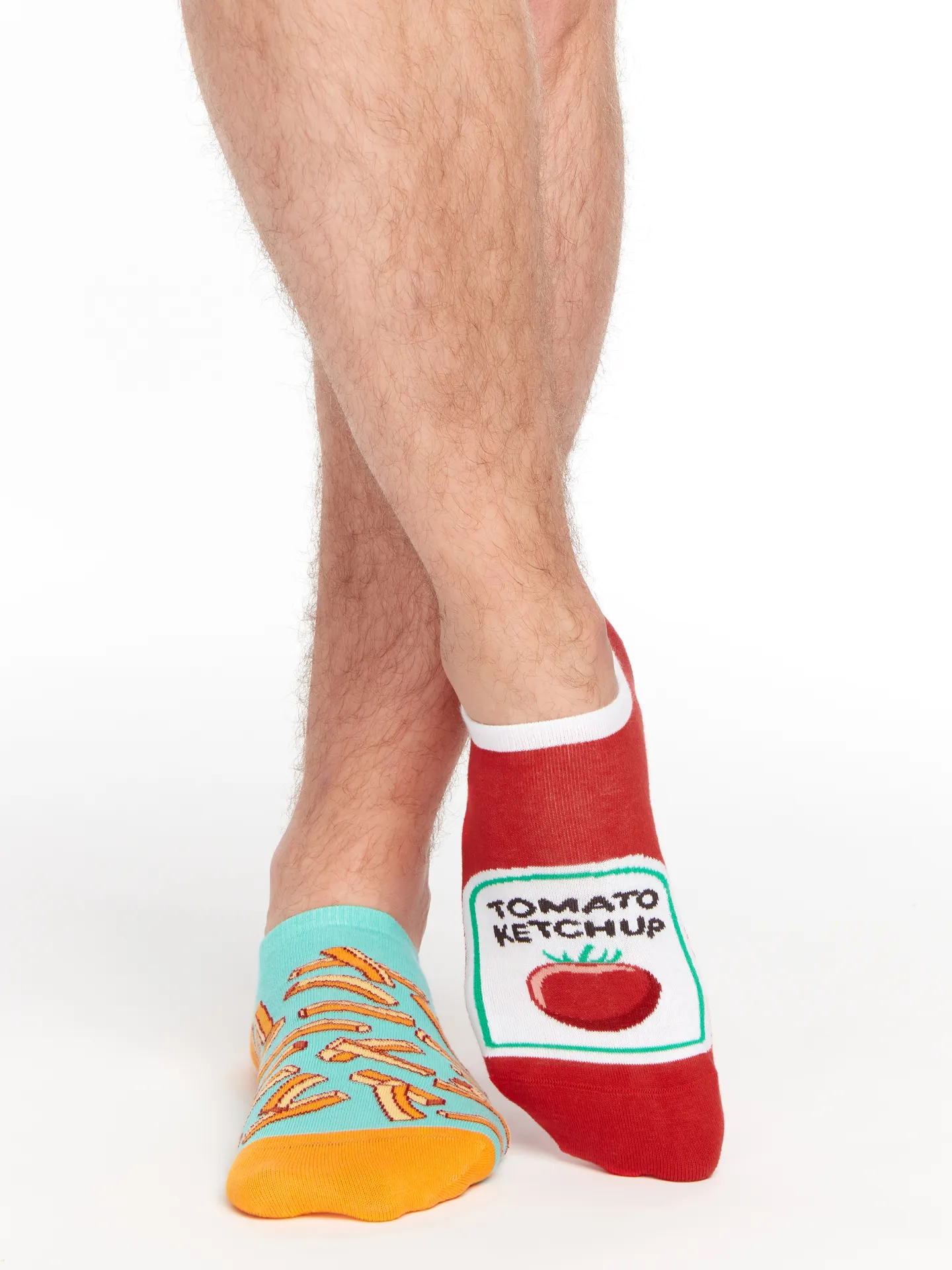 Lustige Sneakersocken Pommes mit Ketchup - Image 3