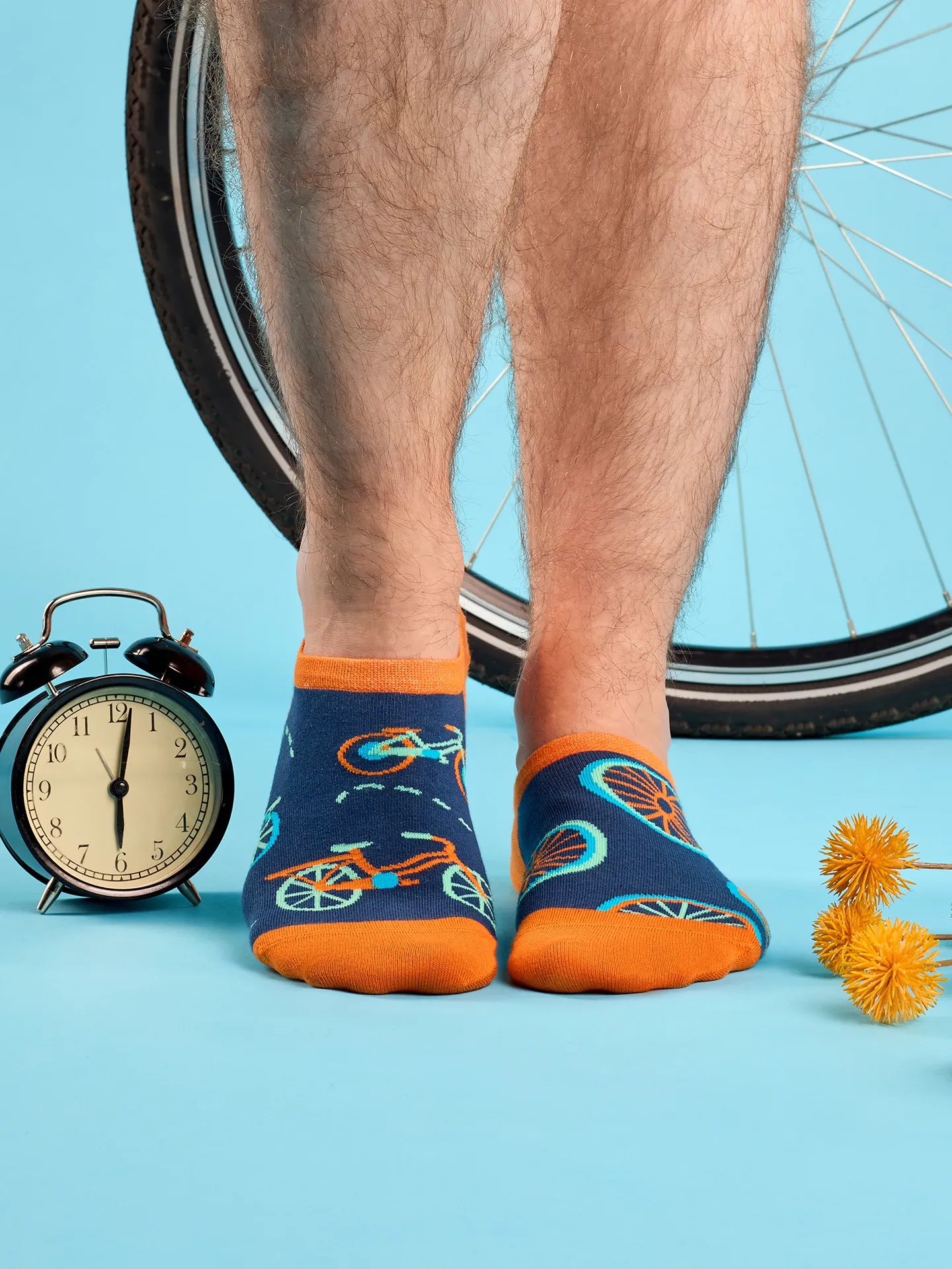 Lustige Sneakersocken Oranges Fahrrad - Image 2