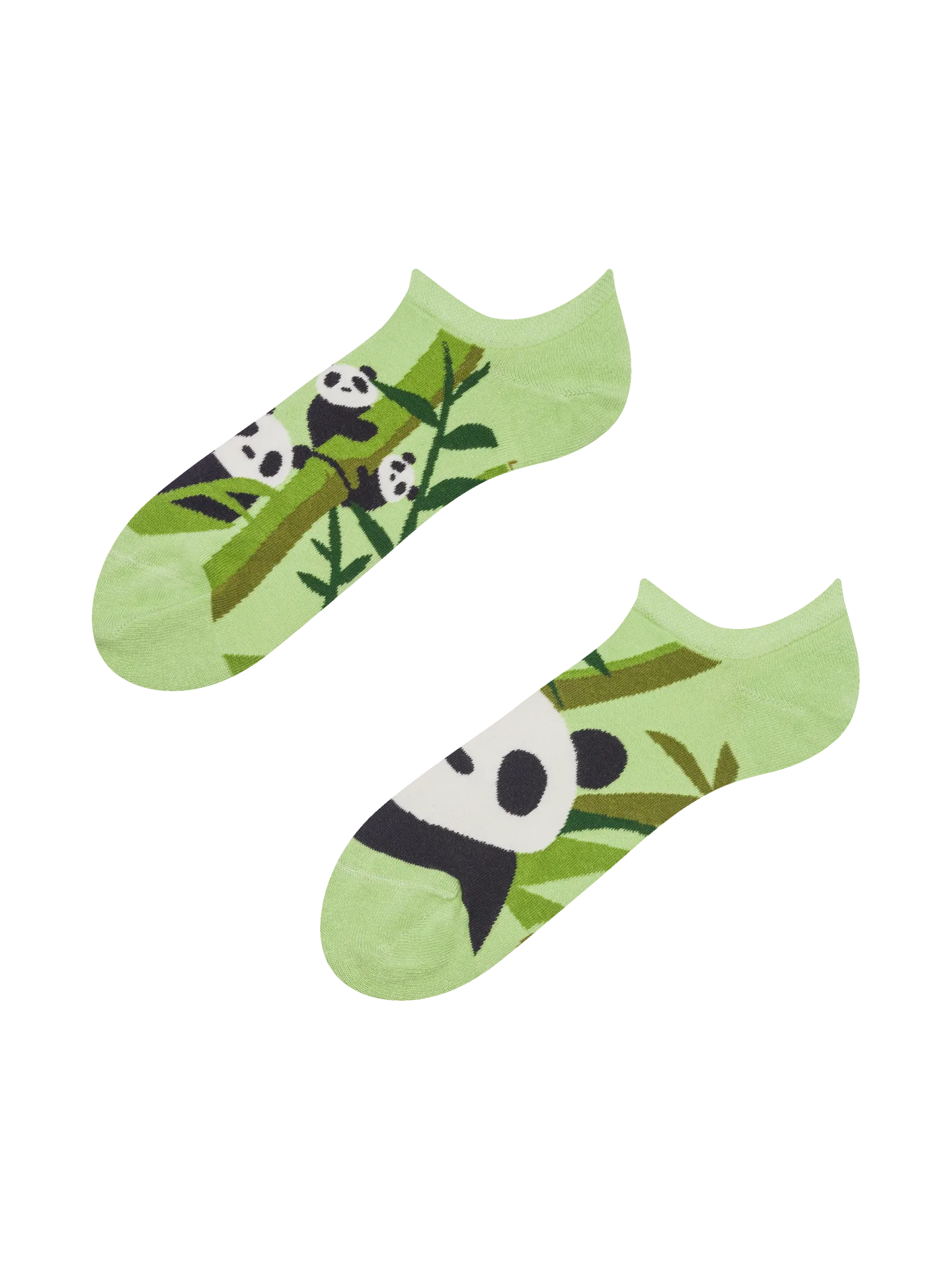 Lustige Sneakersocken Pandas und Bambus
