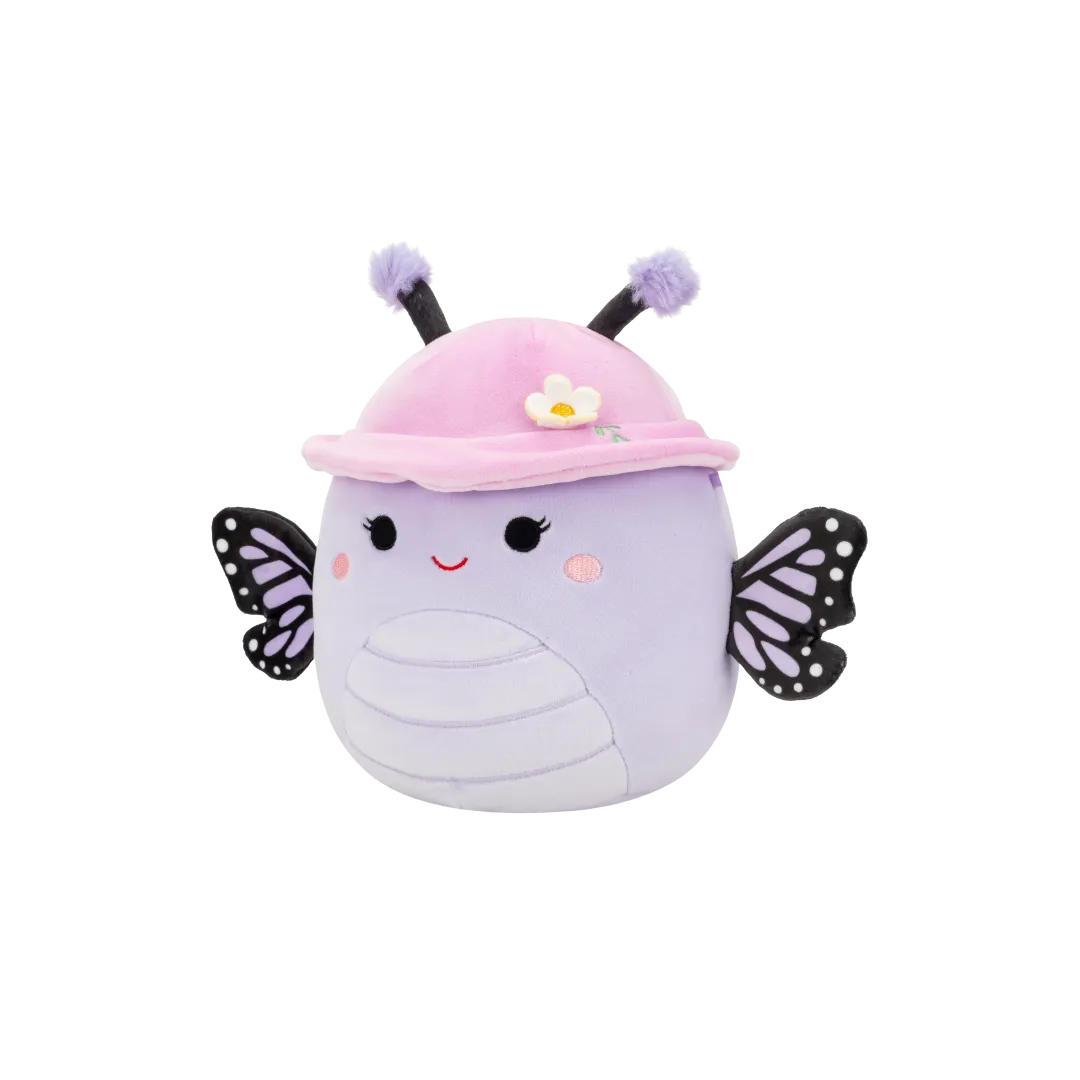 Squishmallows Bibiana der lavendelfarbene Monarchfalter mit Hut und Blume, 20 cm - Image 2