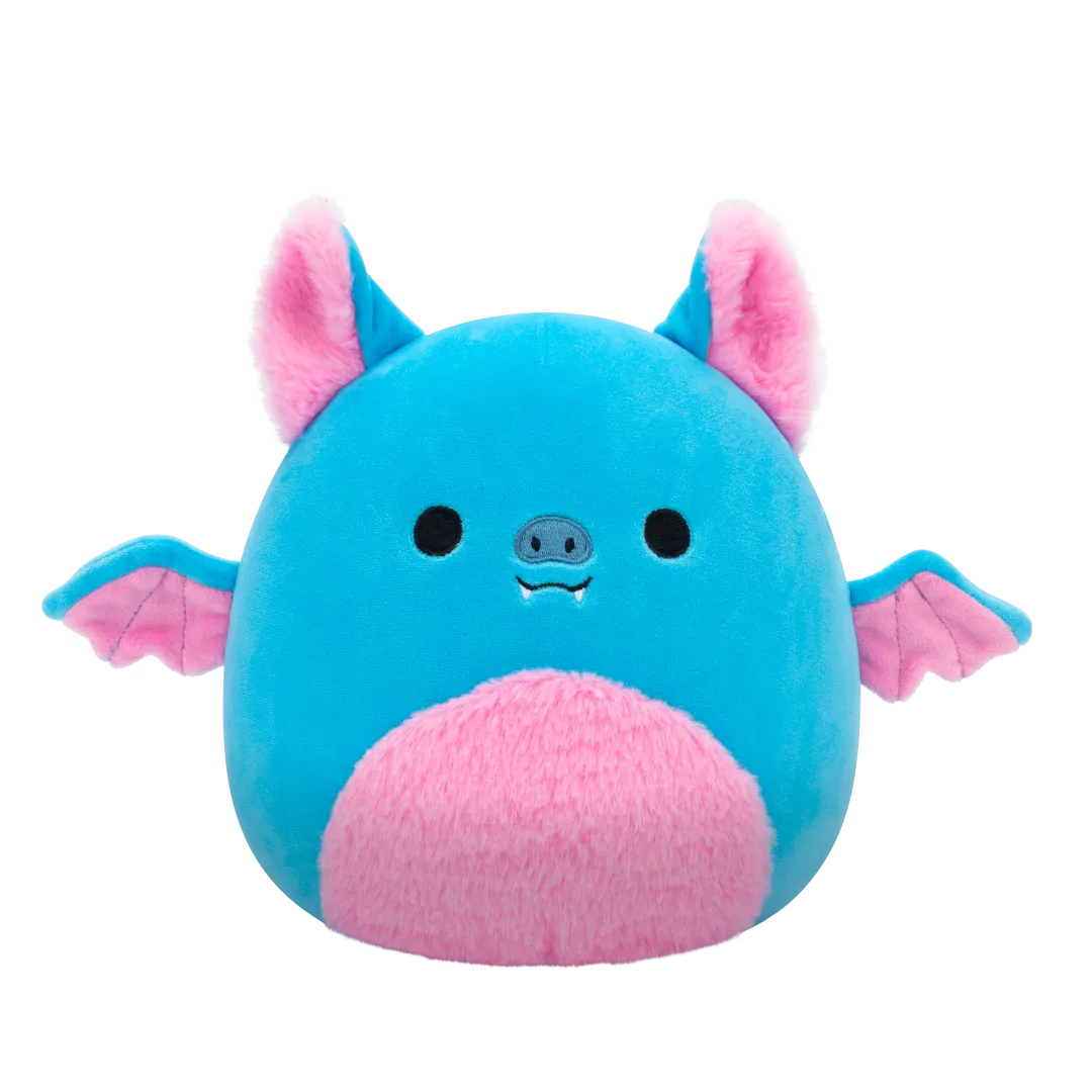 Squishmallows Boyle die blaue Fruchtfledermaus mit rosa Bauch, 20 cm