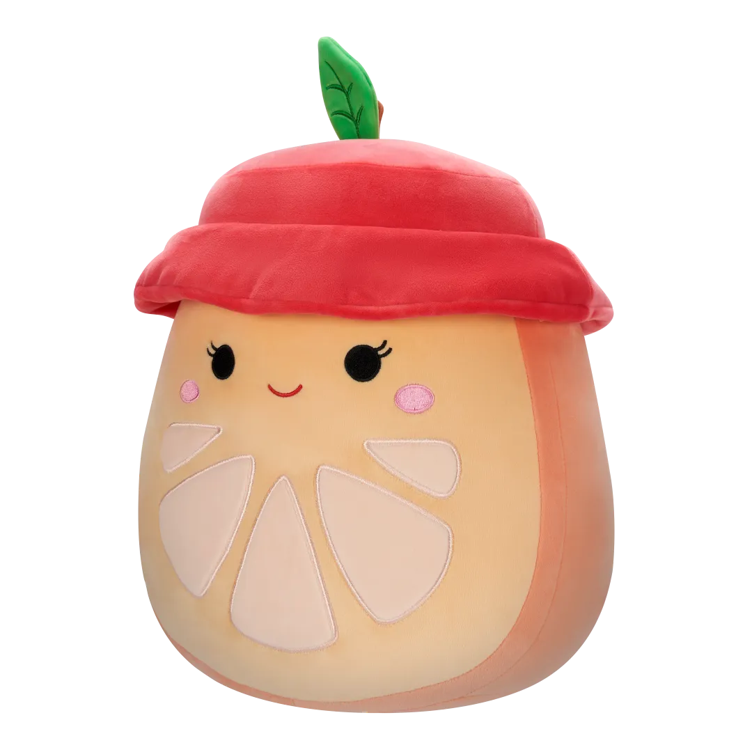 Squishmallows Celia die Orangenscheibe mit rotem Fischerhut, 30 cm - Image 2