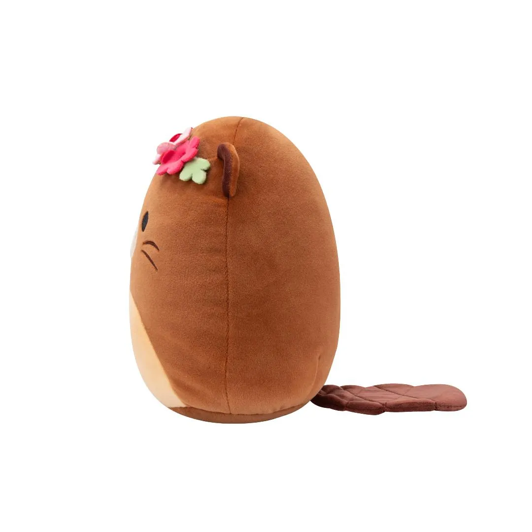 Squishmallows Chip der braune Biber mit Blumenkrone und Herzen, 20 cm - Image 3
