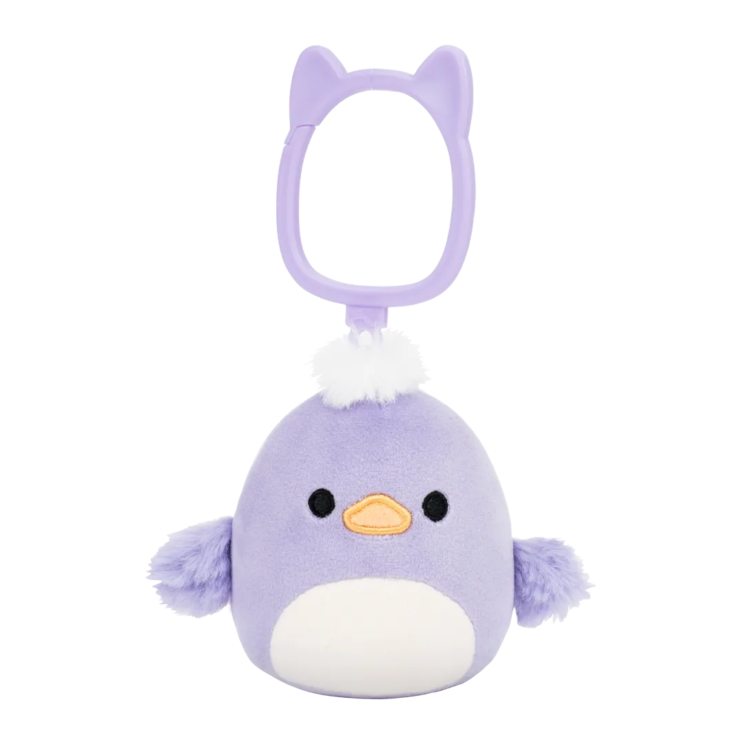 Squishmallows Schlüsselanhänger Daquarius die lila Ente, 9 cm