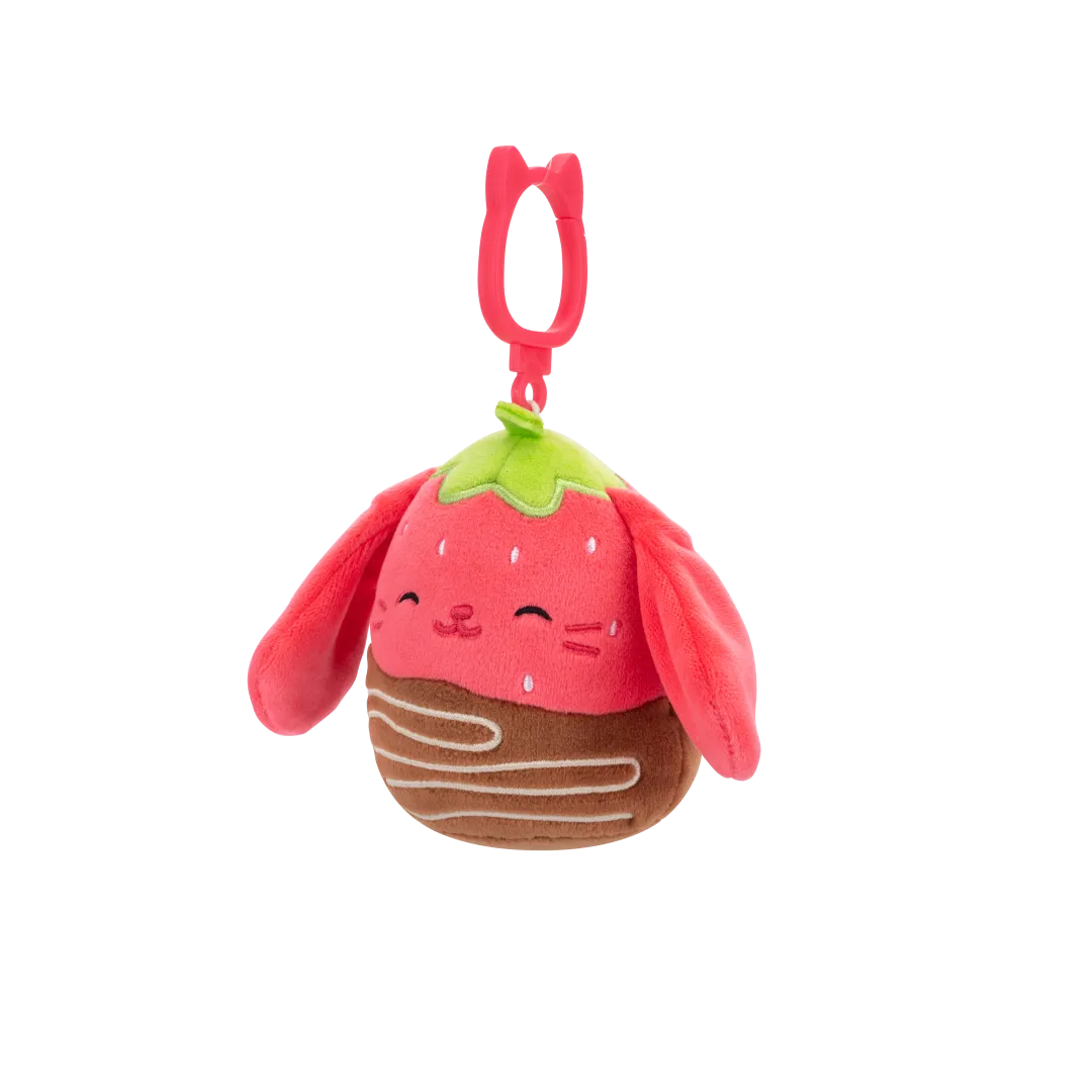 Squishmallows Clip-On Gunda der schokoladenüberzogene Erdbeerhase, 9 cm - Image 3
