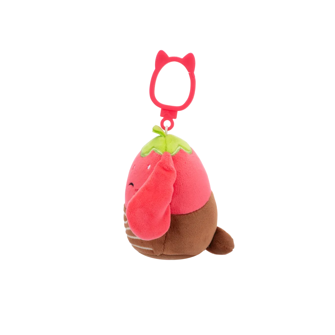Squishmallows Clip-On Gunda der schokoladenüberzogene Erdbeerhase, 9 cm - Image 4