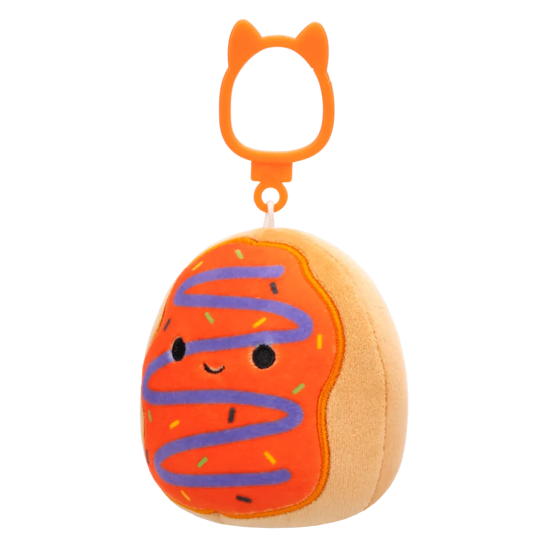 Squishmallows Clip-On Jay der orangefarbene Donut mit violettem Nieselregen, 9 cm - Image 2
