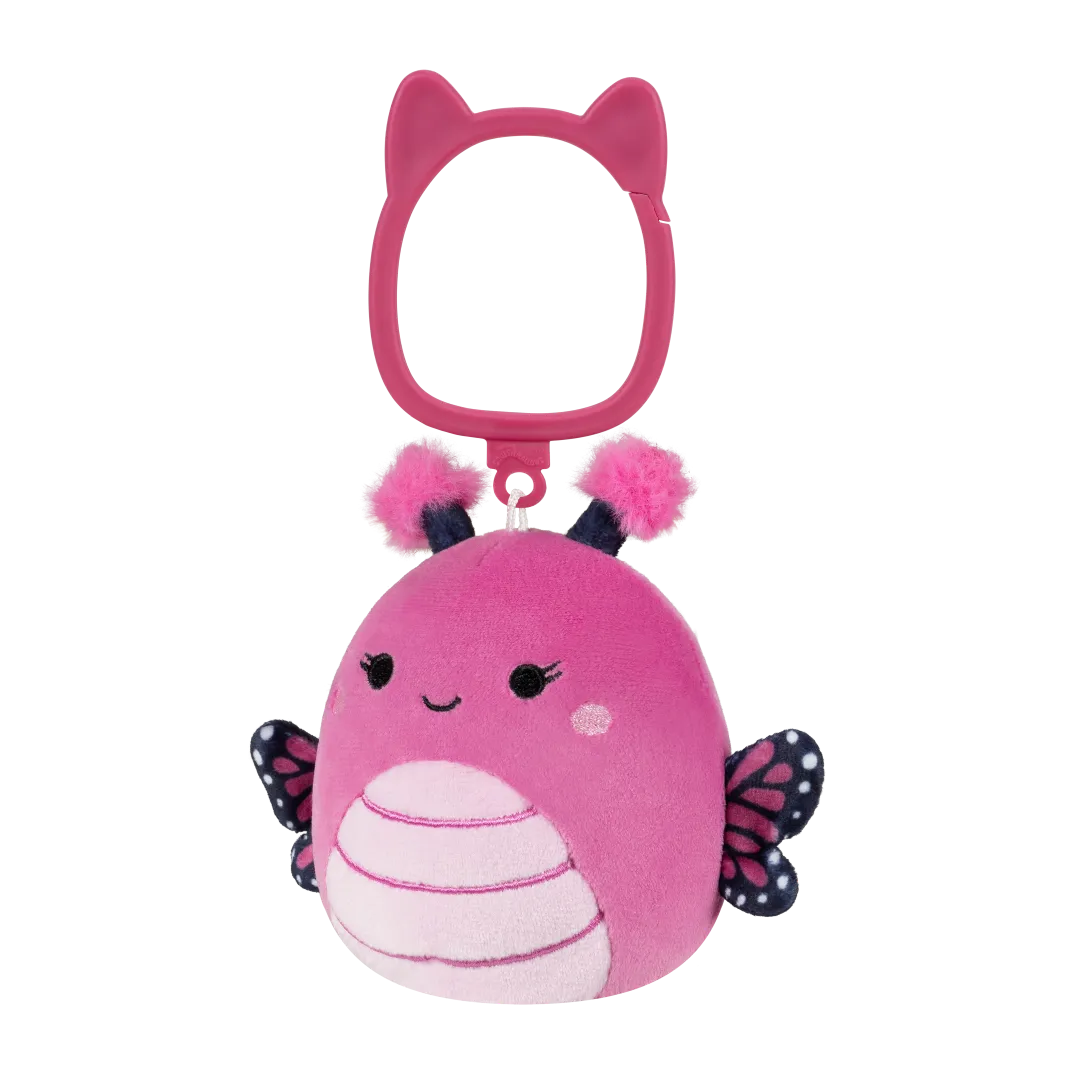 Squishmallows Schlüsselanhänger Marcelina der himbeerrosa Monarchfalter, 9 cm - Image 2