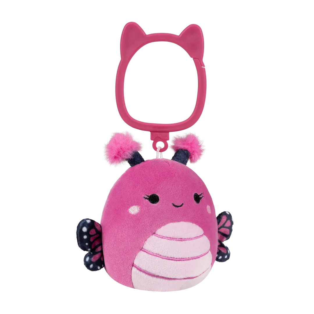 Squishmallows Schlüsselanhänger Marcelina der himbeerrosa Monarchfalter, 9 cm - Image 3