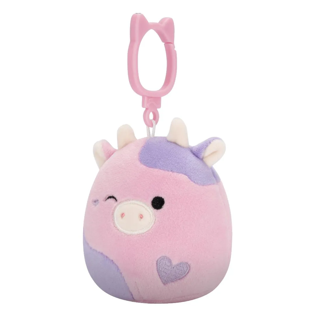 Squishmallows Clip-On Patty die zwinkernde rosa und lila Kuh, 9 cm - Image 2