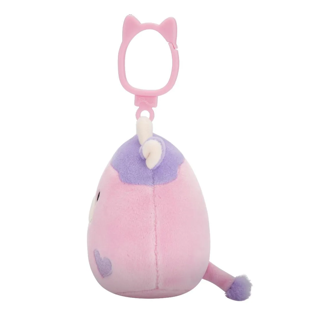 Squishmallows Clip-On Patty die zwinkernde rosa und lila Kuh, 9 cm - Image 3
