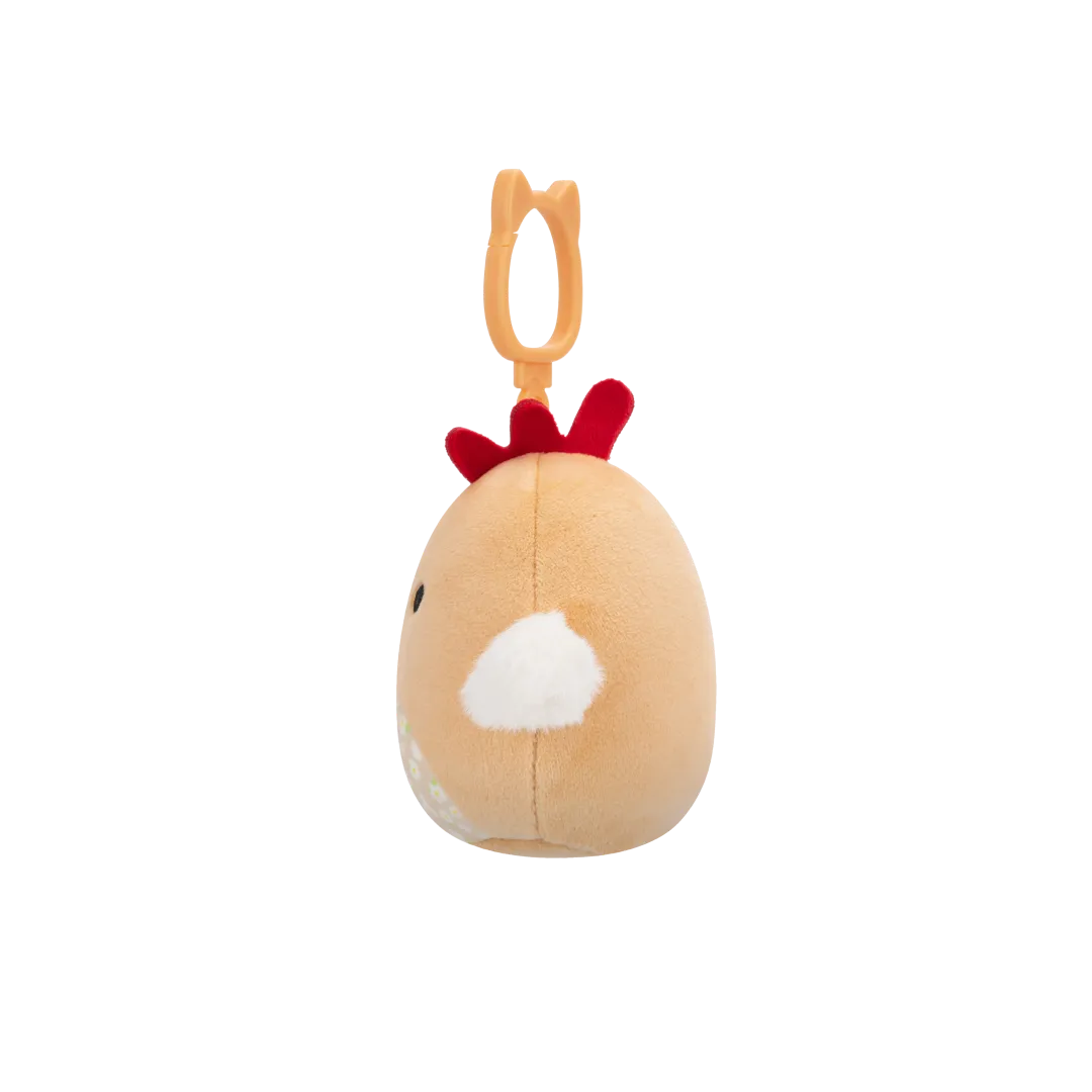 Squishmallows Clip-On Rutie der braune Hahn mit Blumenbauch, 9 cm - Image 2