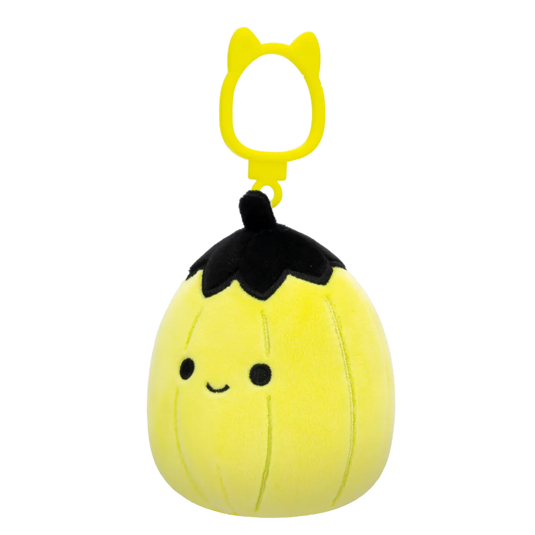 Squishmallows Clip-On Walt der neonlindgrüne Kürbis mit schwarzem Top, 9 cm - Image 2
