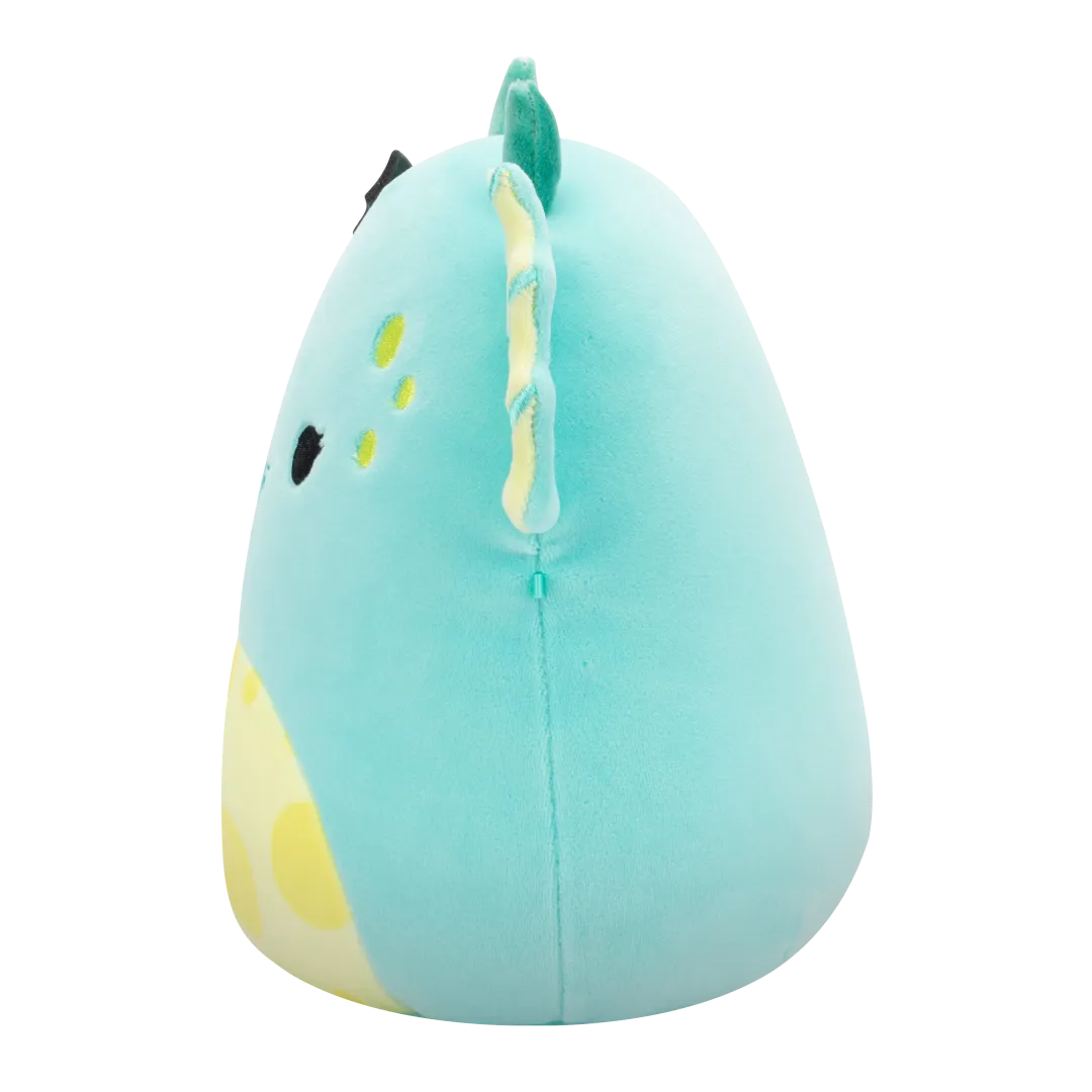 Squishmallows Liebster das blaugrüne Sumpfmonster mit geflecktem Bauch und Fledermaus-Pin, 20 cm - Image 3