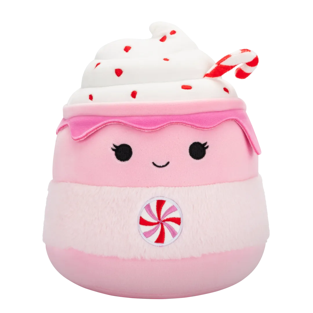 Squishmallows Ethel die rosa Zuckerstange Heiße Schokolade, 20 cm