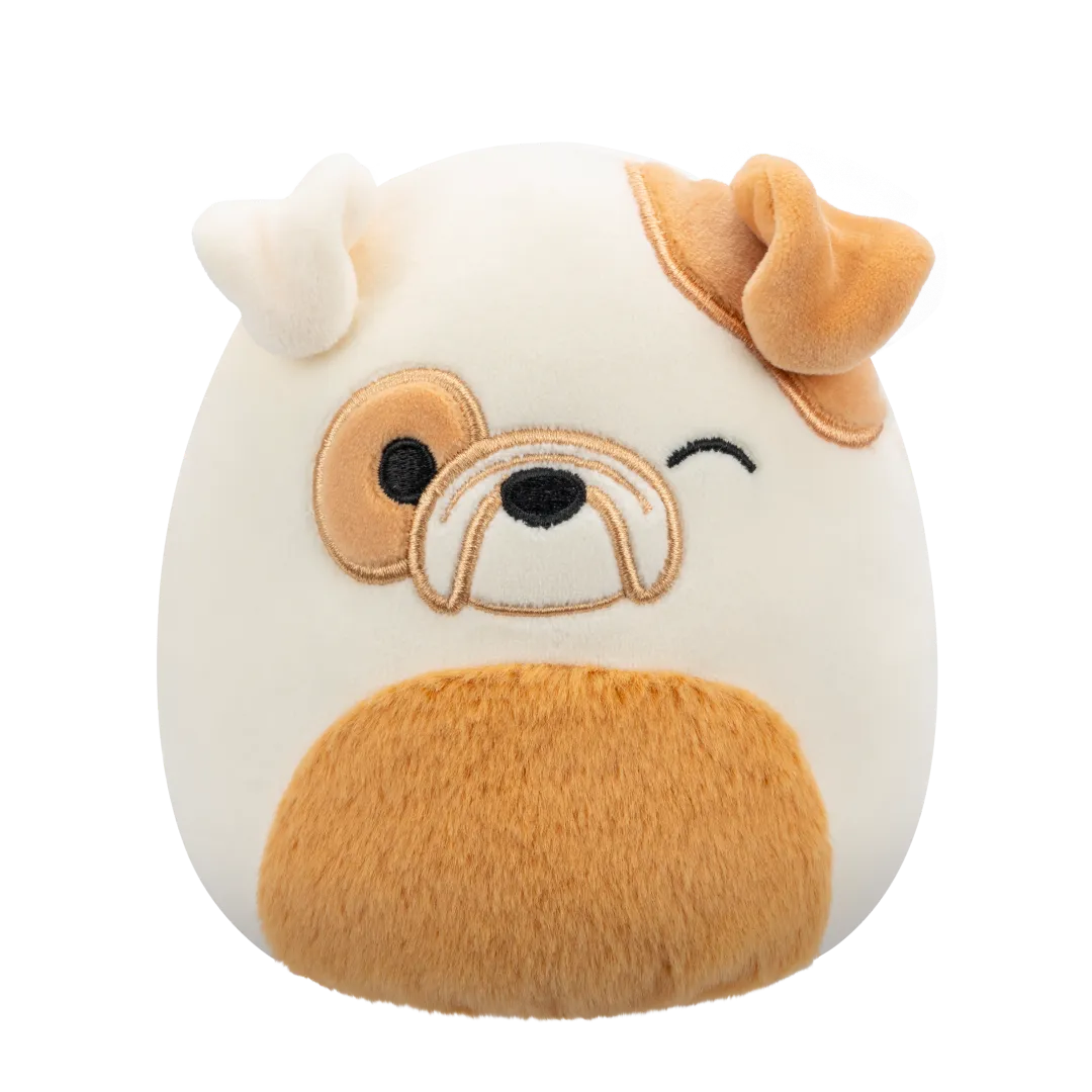 Squishmallows 2-in-1 Geraldine die schottische Faltkatze/Brock die Bulldogge, 13 cm - Image 2