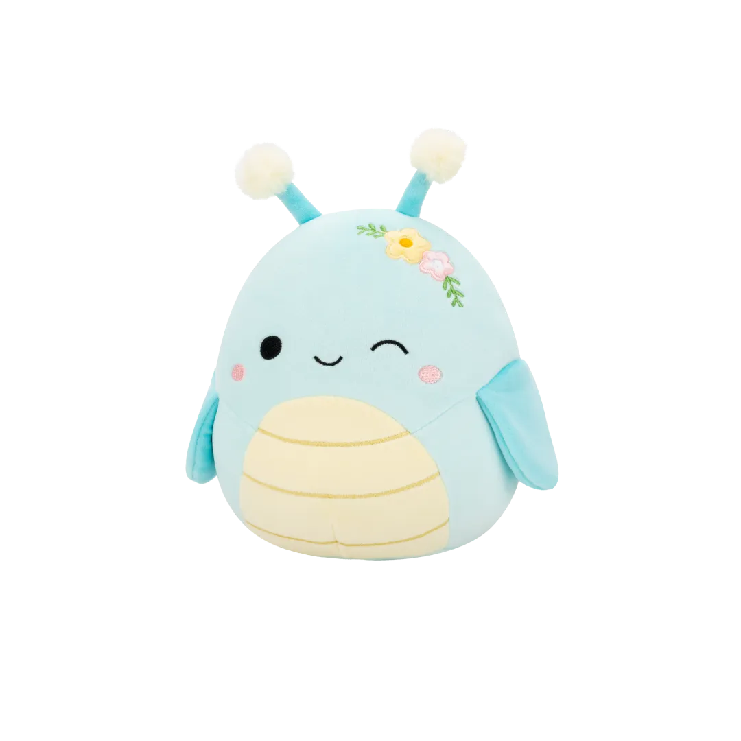 Squishmallows Giles der zwinkernde blaue Grashüpfer mit Blumen, 20 cm - Image 3