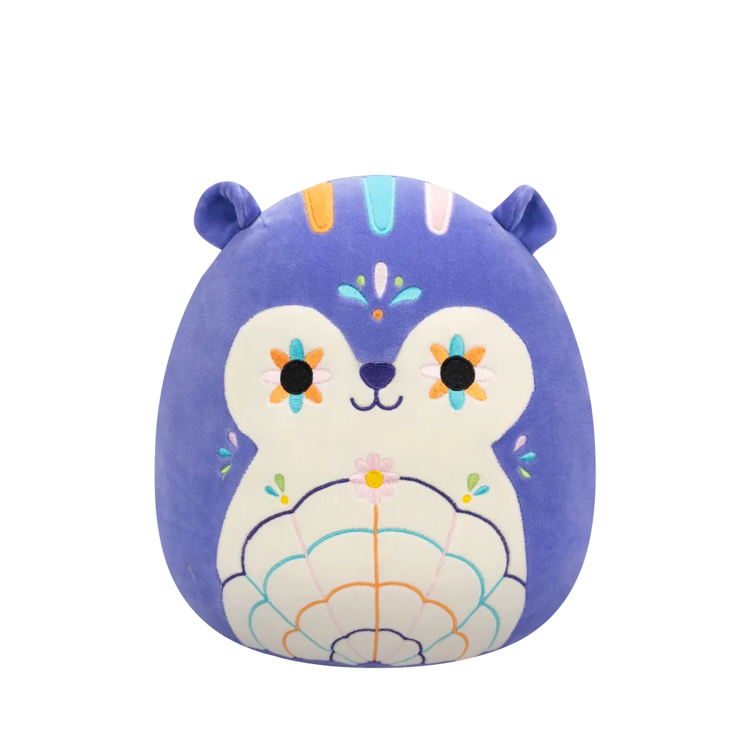 Squishmallows Luzma das lavendelfarbene Day of the Dead Eichhörnchen, 20 cm