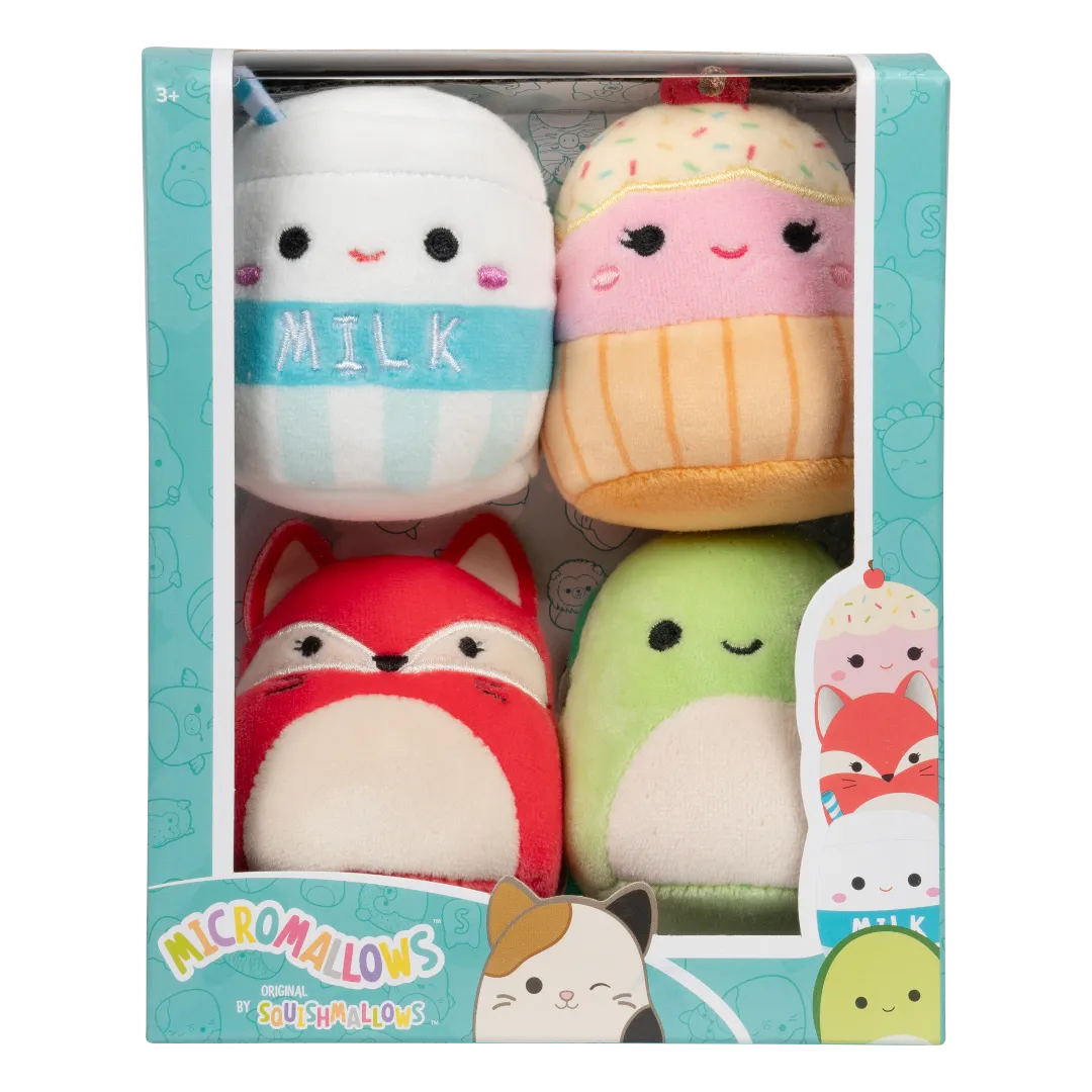 Squishmallows Micromallows 4er-Pack – Fifi, Henry, Melly, Clara