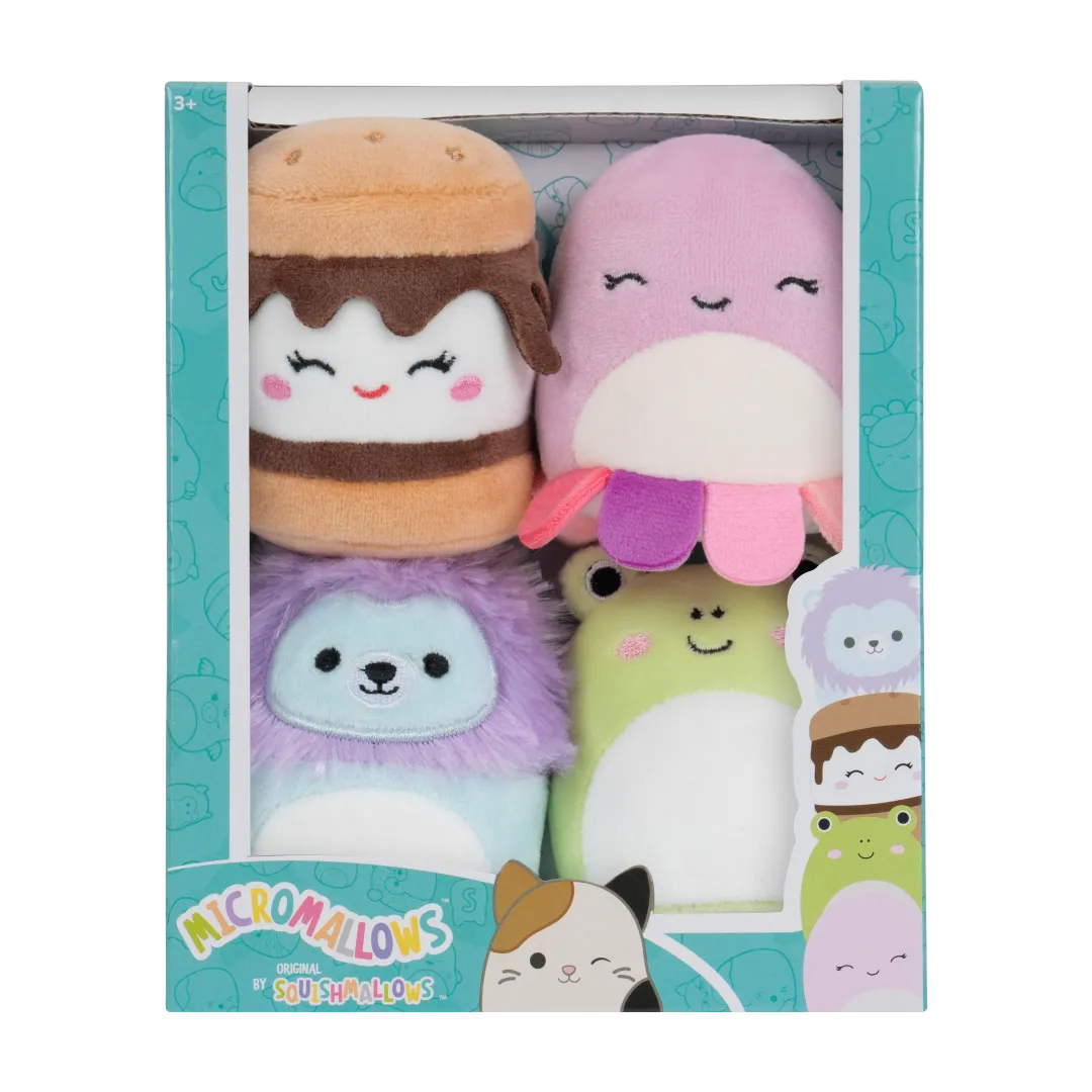 Squishmallows Micromallows 4er-Pack – Wendy, Jeanne, Carmelita, Lucia