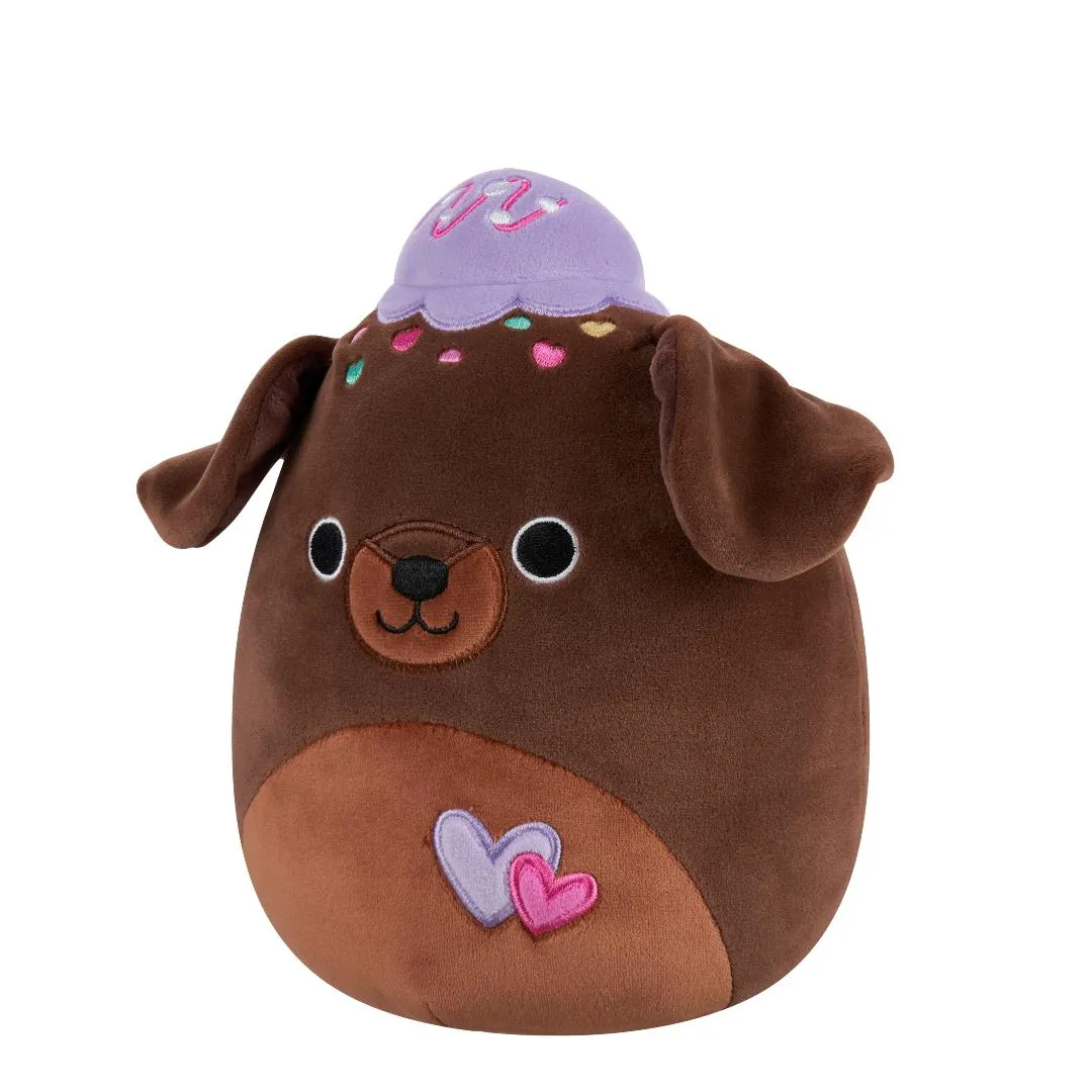 Squishmallows Rico der Brownie-Schoko-Labrador mit lila Eiscreme, 20 cm - Image 2