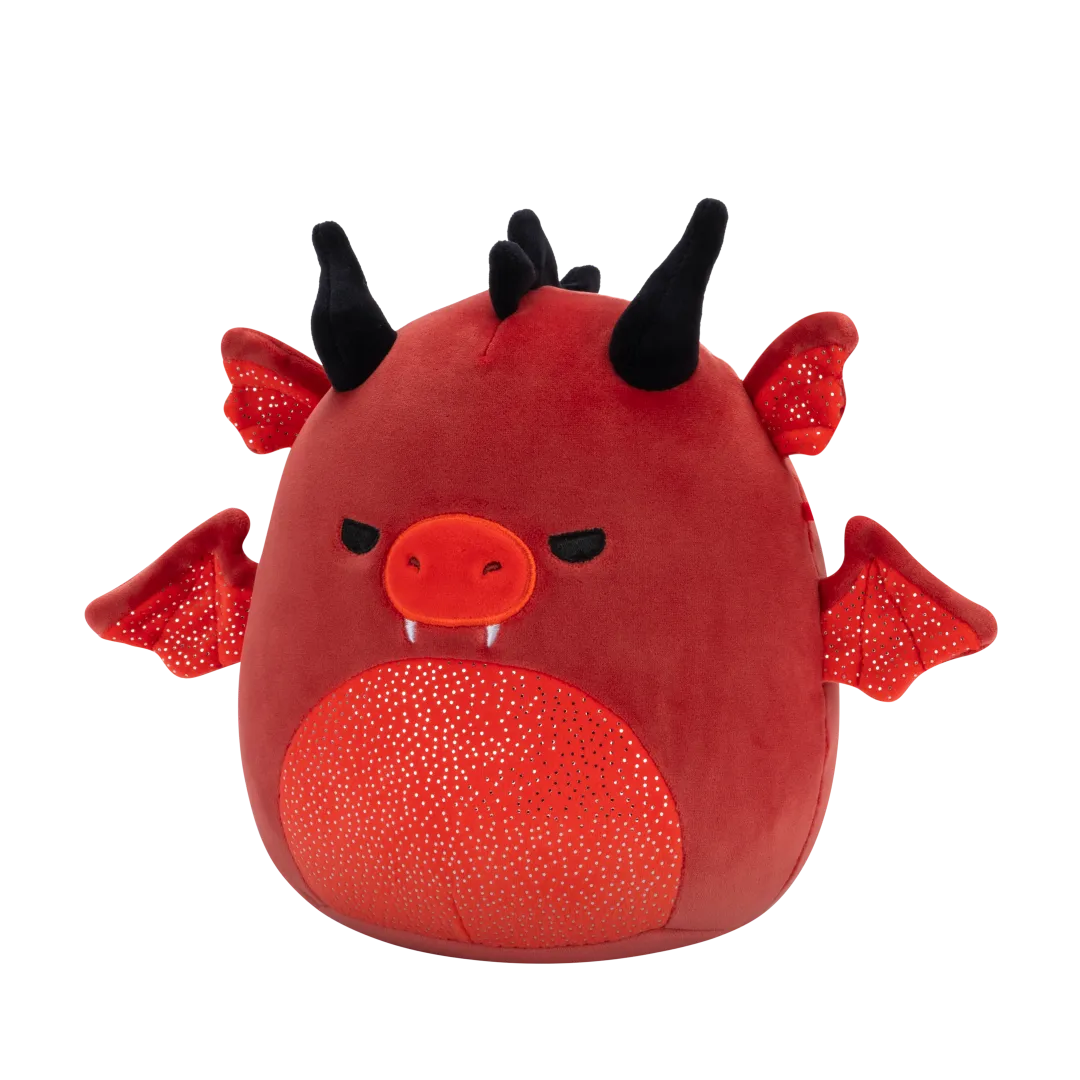 Squishmallows Salami der rote Drache mit wütenden Augen und glitzerndem Bauch, 20 cm - Image 2