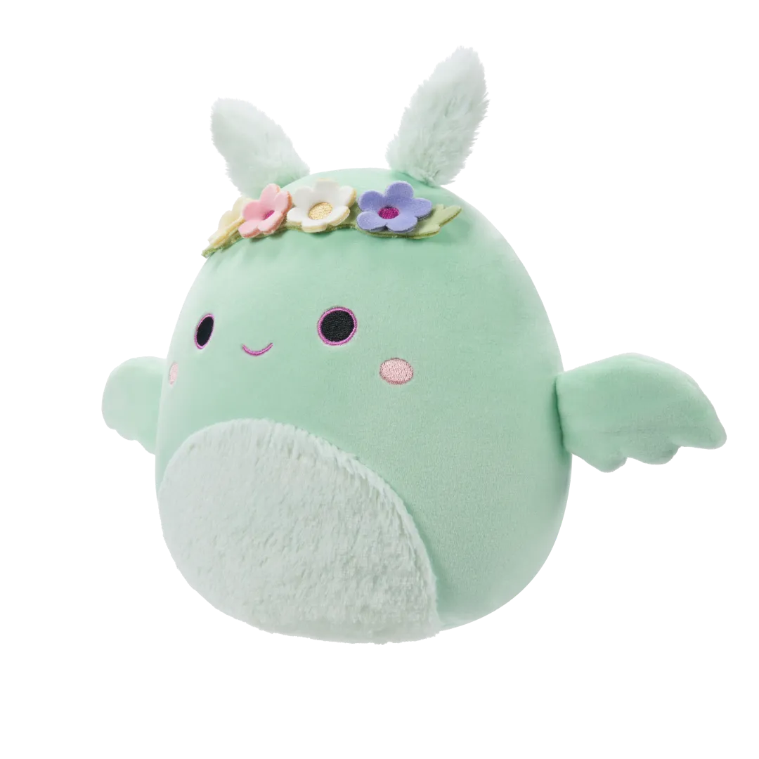 Squishmallows Tove das mintgrüne Mottenmännchen mit Blumenkrone und Wuschelbauch, 20 cm - Image 2