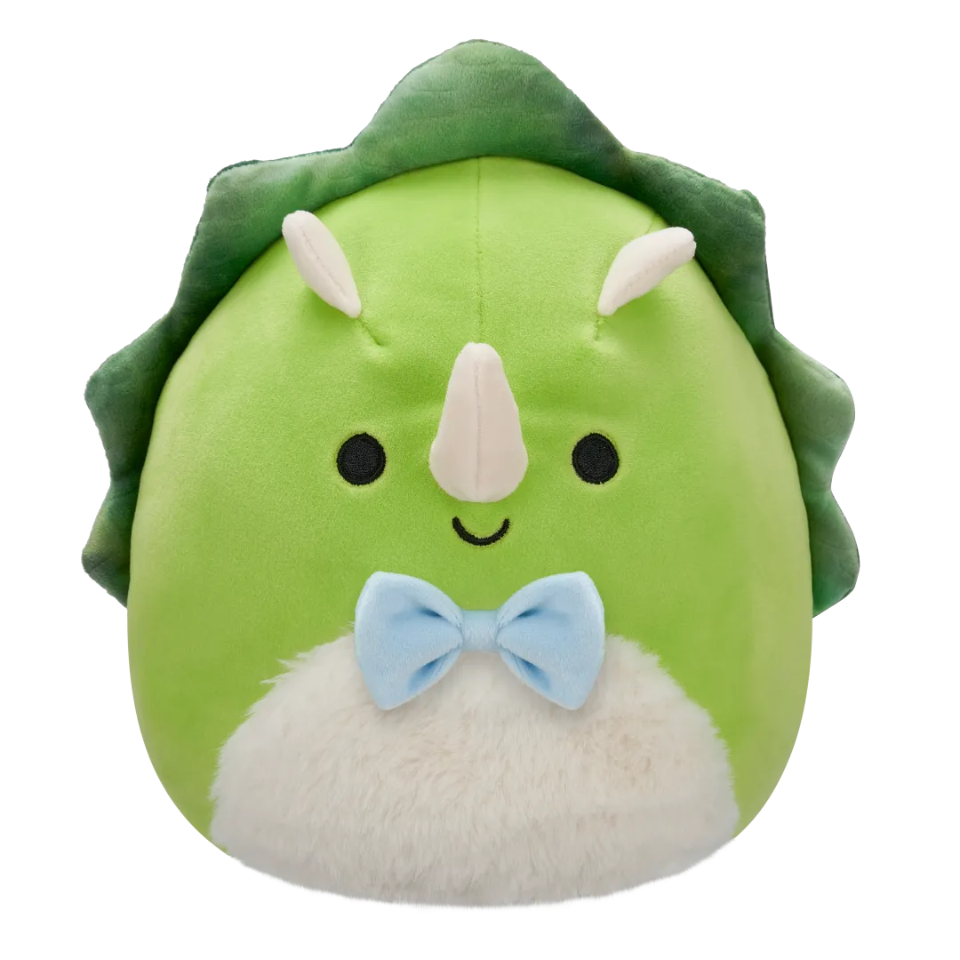 Squishmallows Tristan der grüne Triceratops mit flauschigem Bauch, 20 cm