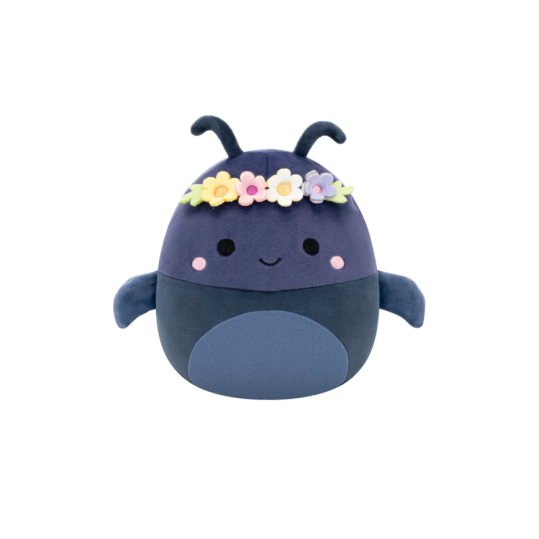 Squishmallows Tyrone der Marine-Mistkäfer mit Blumenkrone, 20 cm