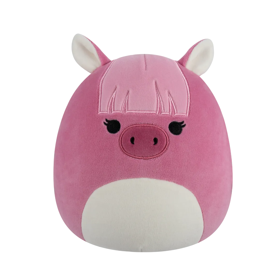 Squishmallows Veronika das rosa Shetlandpony mit Ponyfrisur, 20 cm