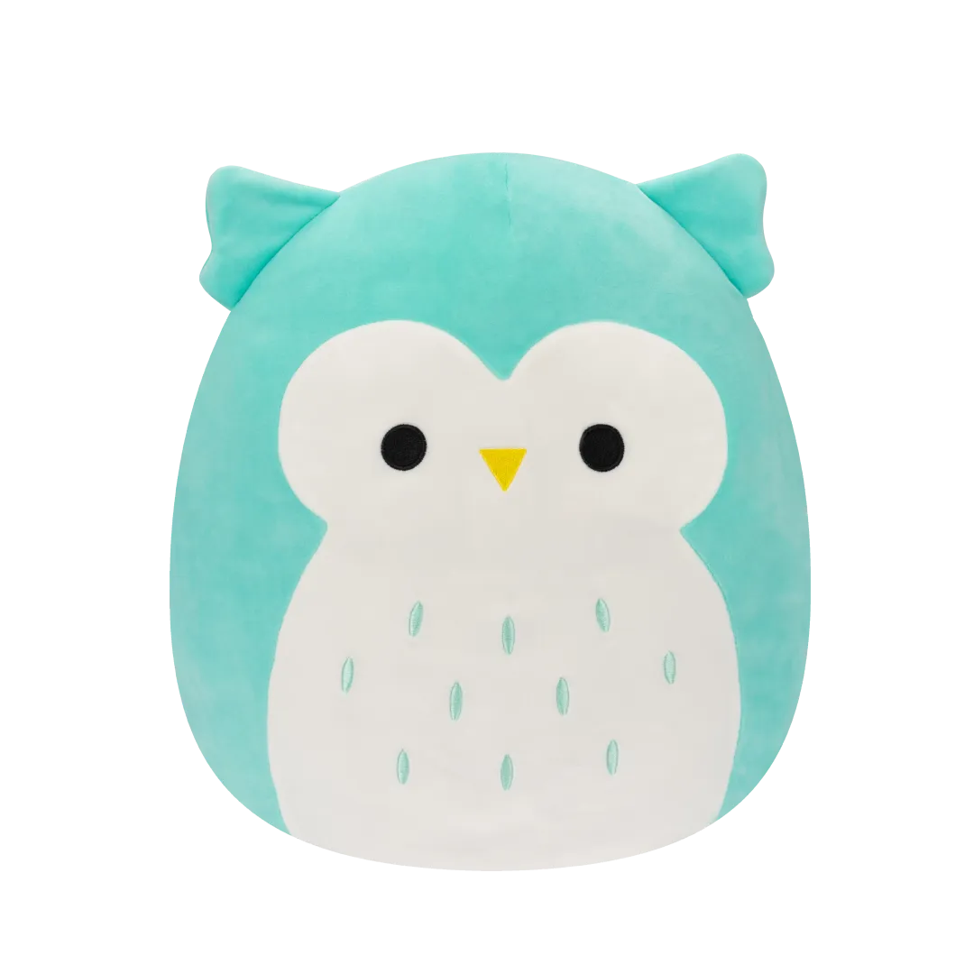 Squishmallows Winston die blaugrüne Eule, 20 cm