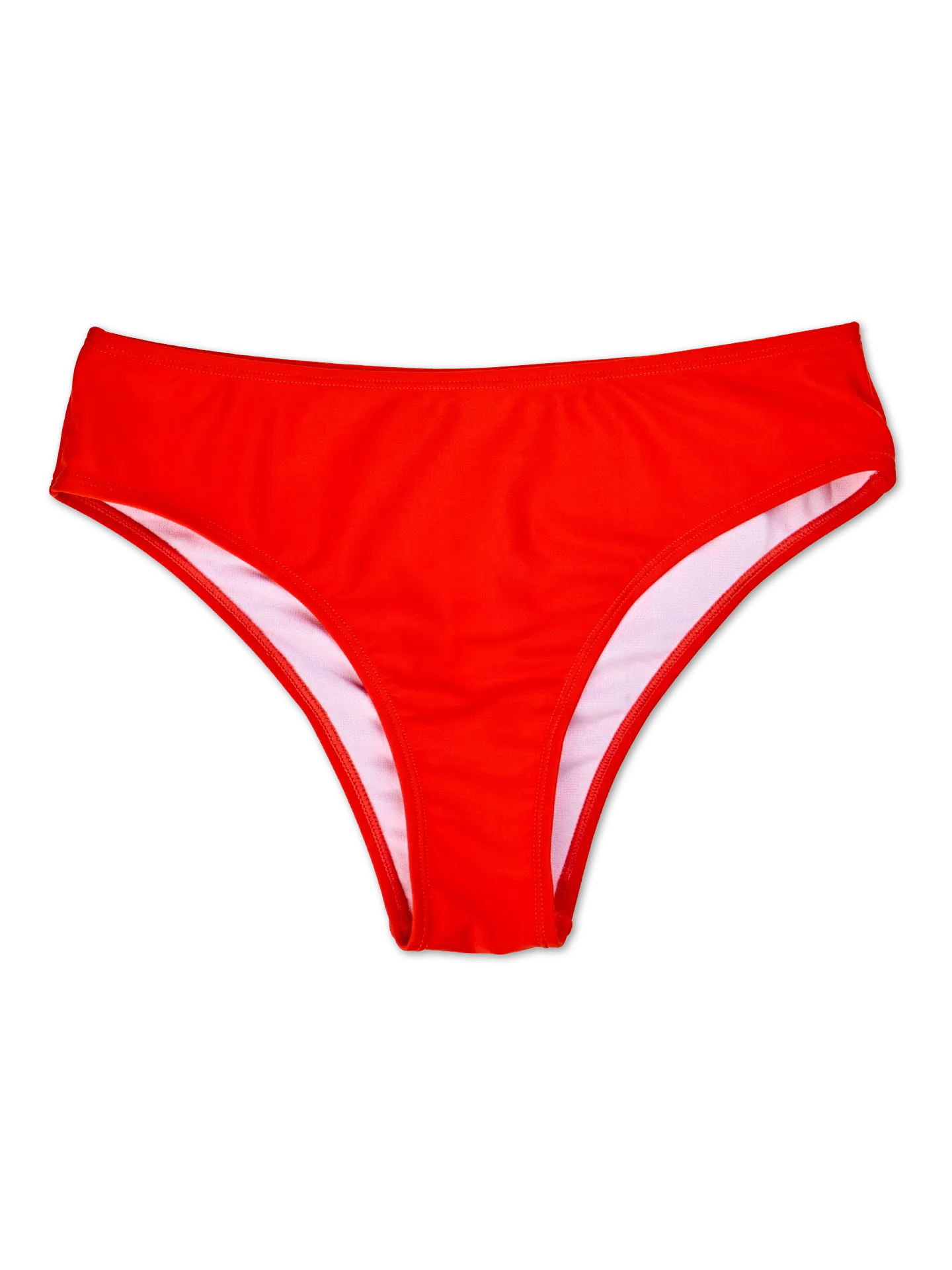 Leuchtend rote Bikinihöschen mit mittlerer Taille