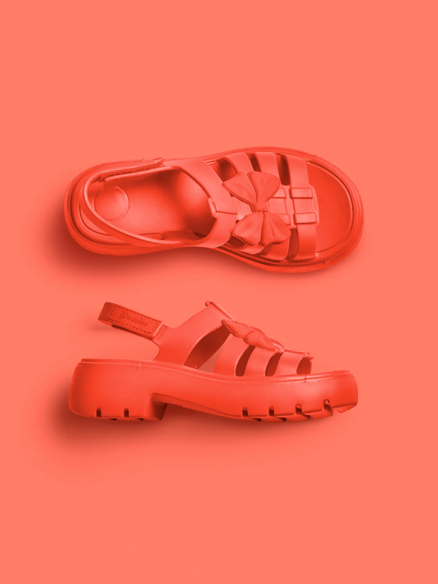 Lebendiges Rot Eva Fisherman Sandalen für Damen - Image 3