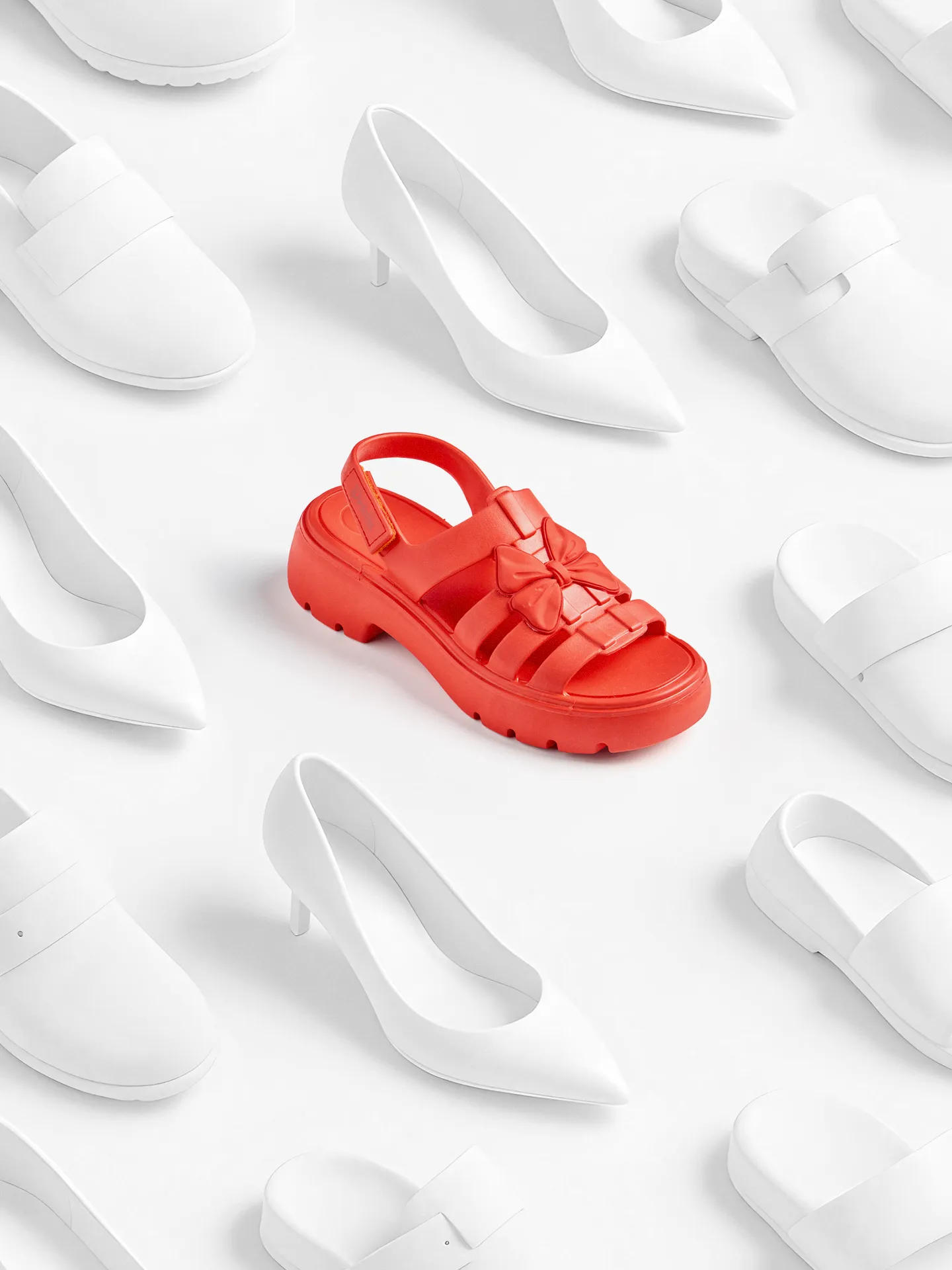 Lebendiges Rot Eva Fisherman Sandalen für Damen - Image 4