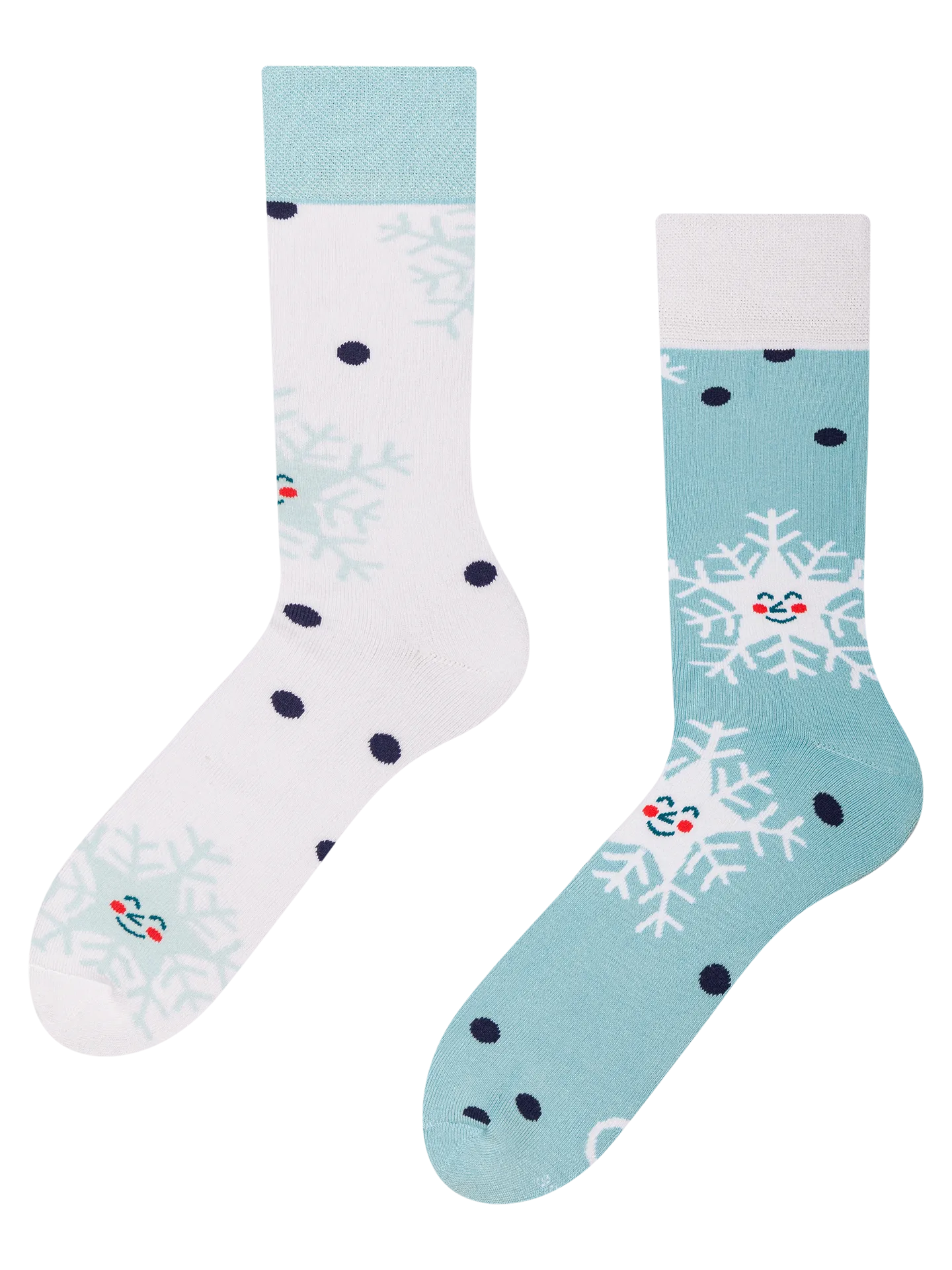 Lustige warme Socken Glückliche Schneeflocken