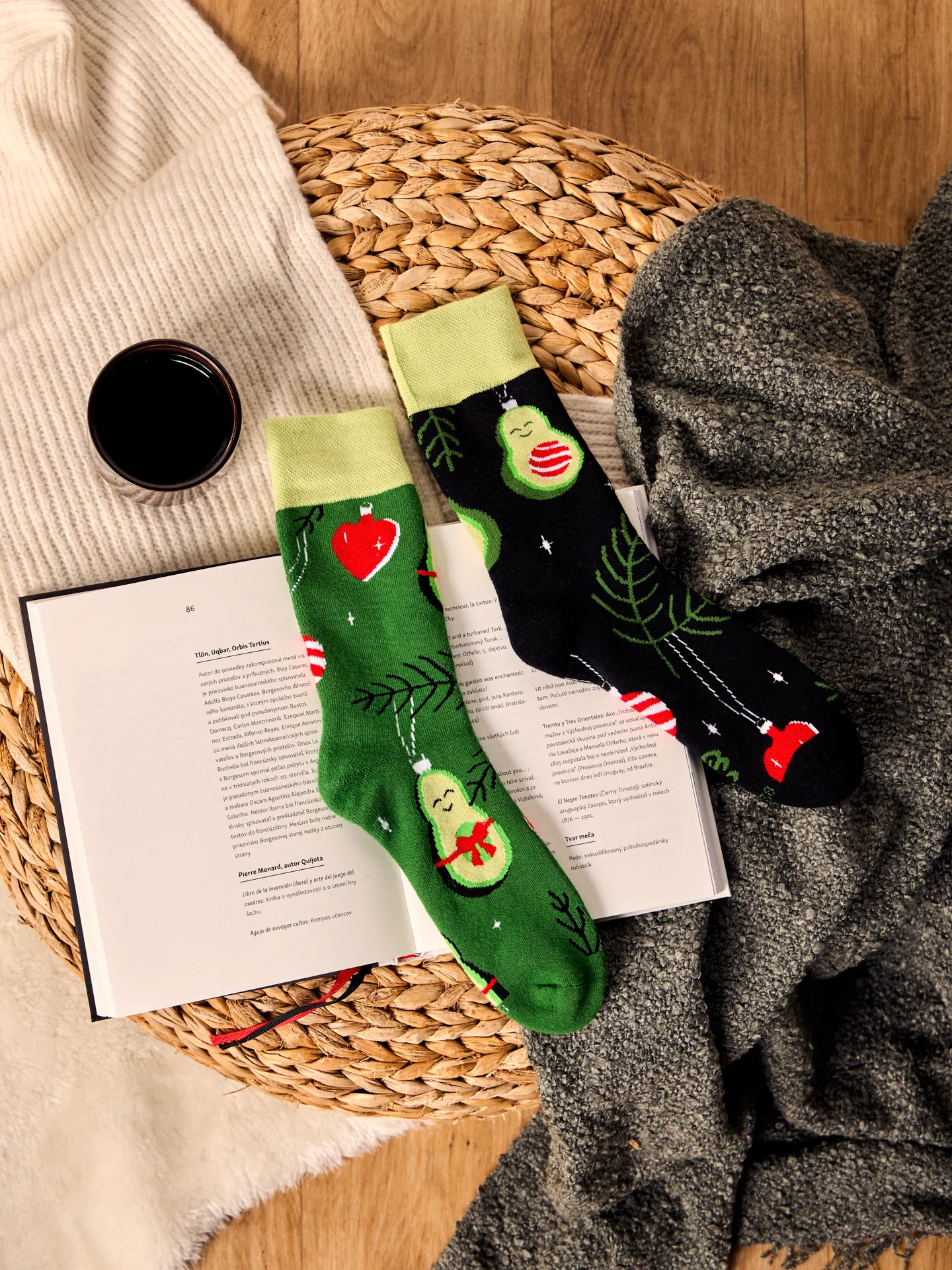 Lustige warme Socken Ferien-Avocado - Image 5