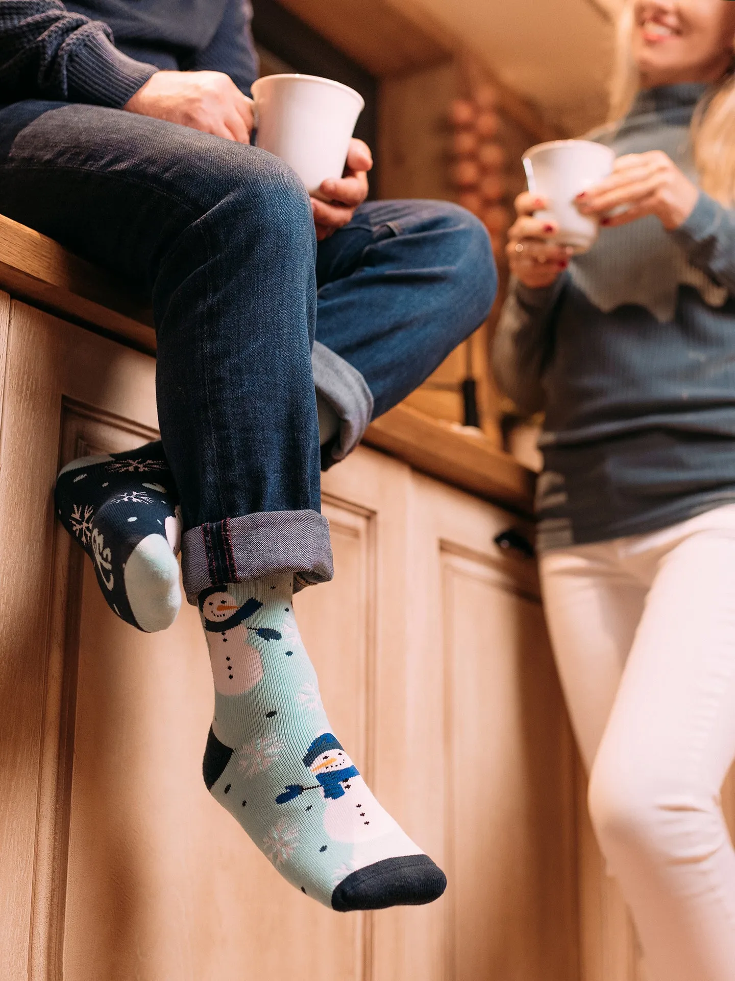 Lustige warme Socken Fröhlicher Schneemann - Image 3