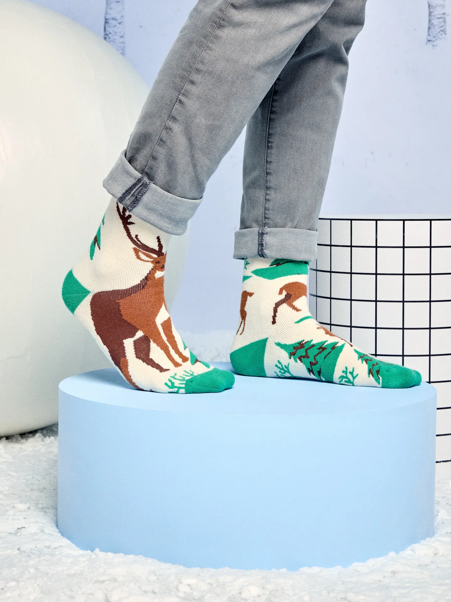 Lustige warme Socken Majestätischer Reh - Image 4