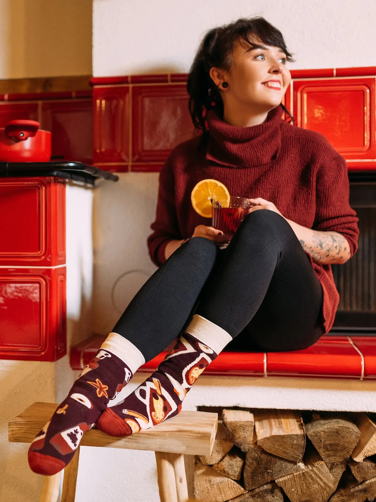 Lustige warme Socken Glühwein - Image 4