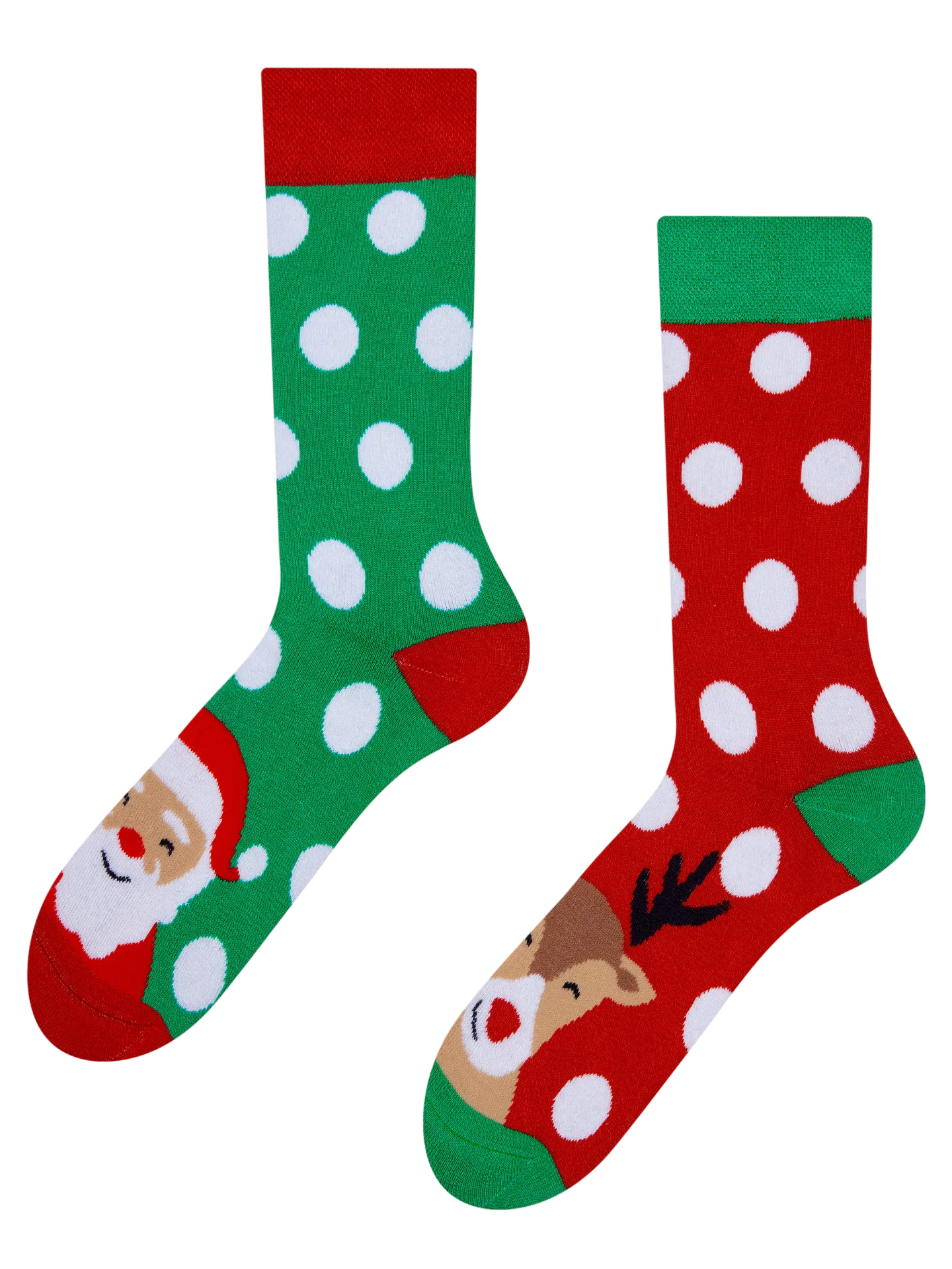 Lustige warme Socken Santa und Rudolf