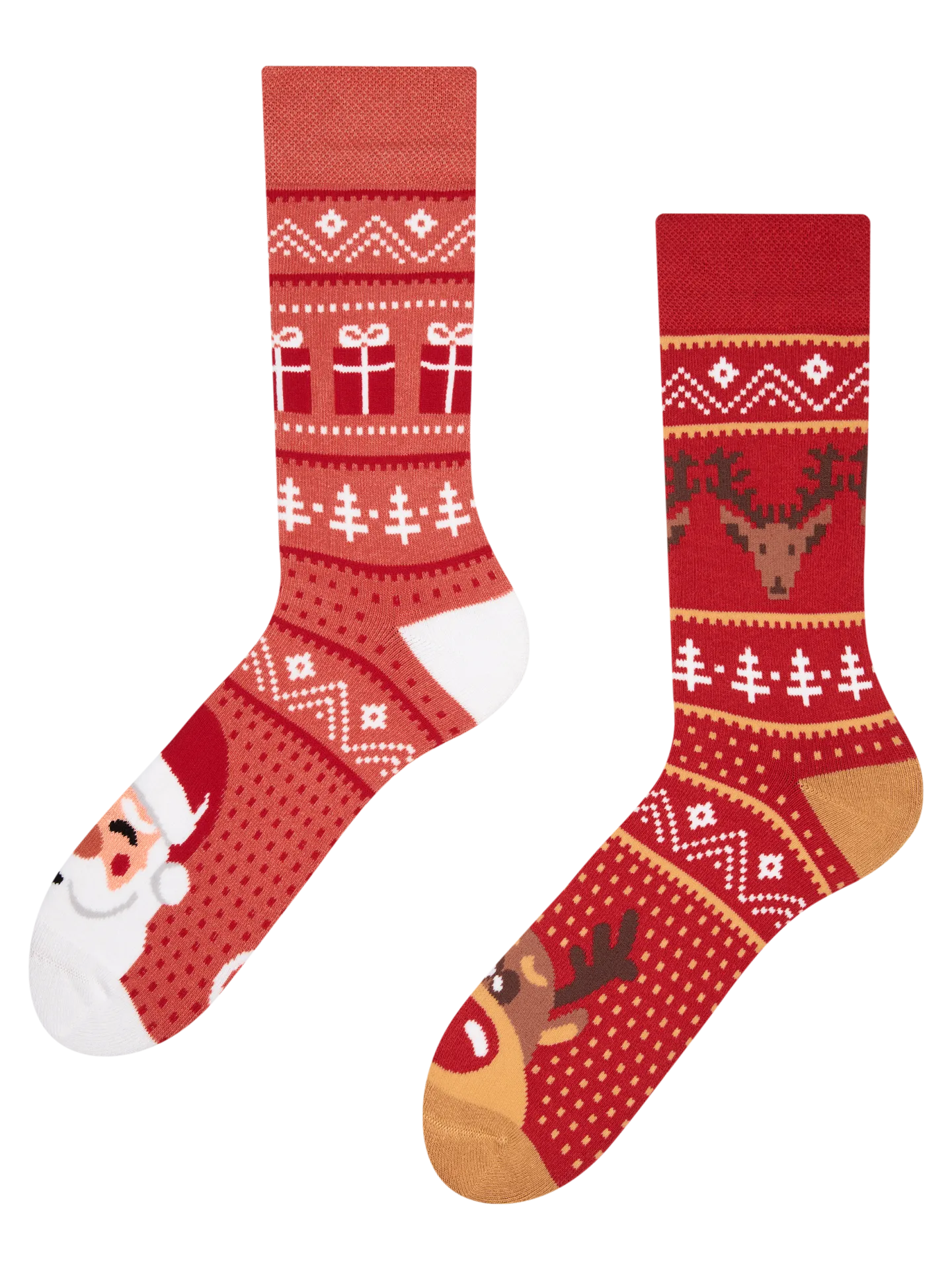 Lustige warme Socken Rentier vom Weihnachtsmann