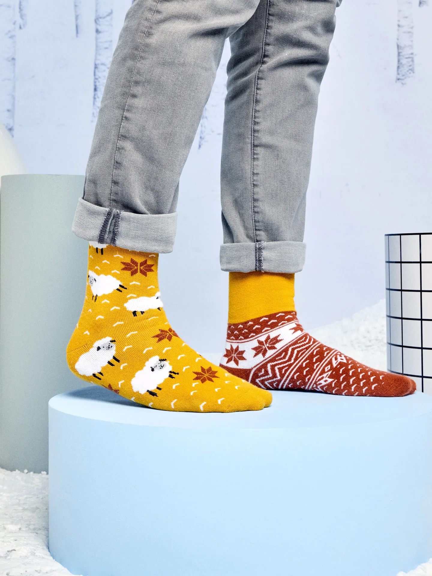 Lustige warme Socken Schaf im Pullover - Image 4