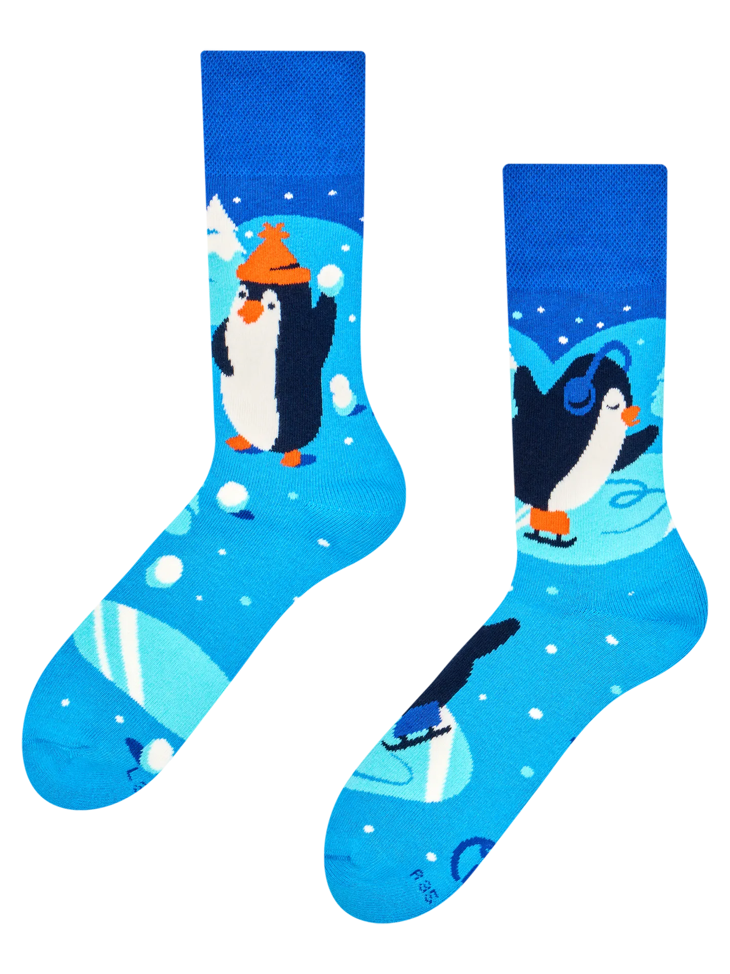 Warme Socken Eislaufende Pinguine