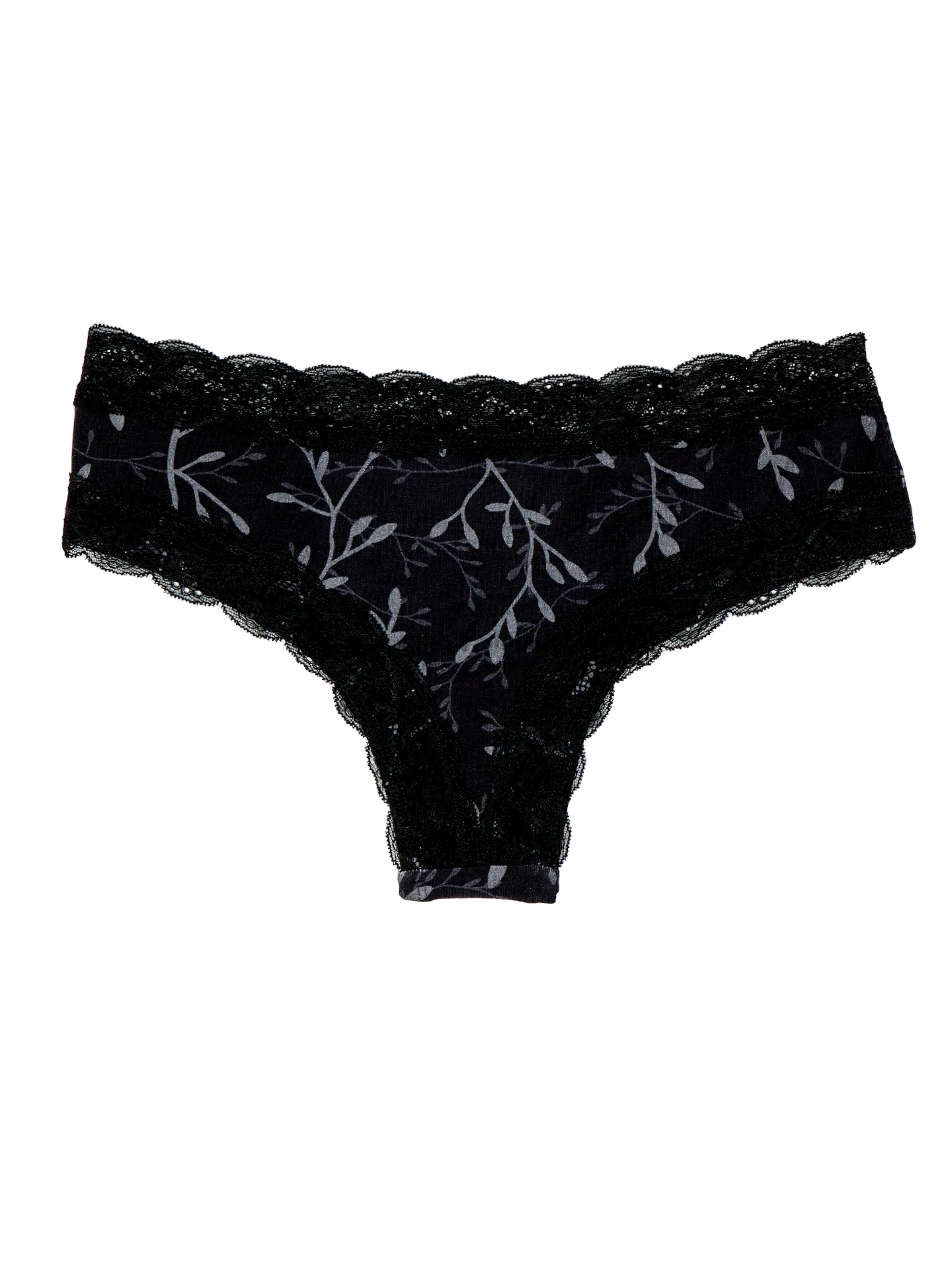 Spitzenhöschen für Frauen Graue Blätter - Image 2