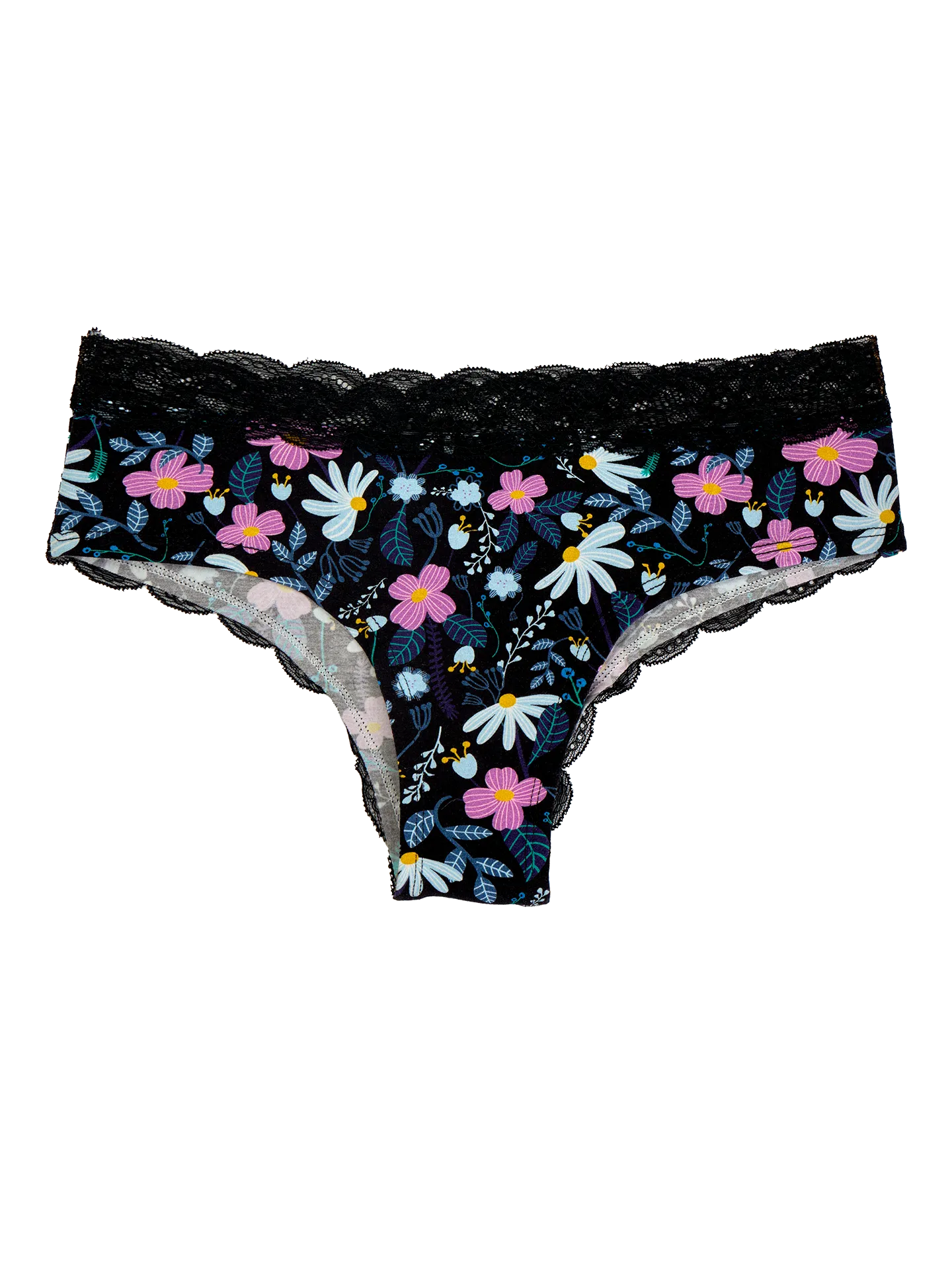 Spitzenhöschen für Frauen Lila Blumen