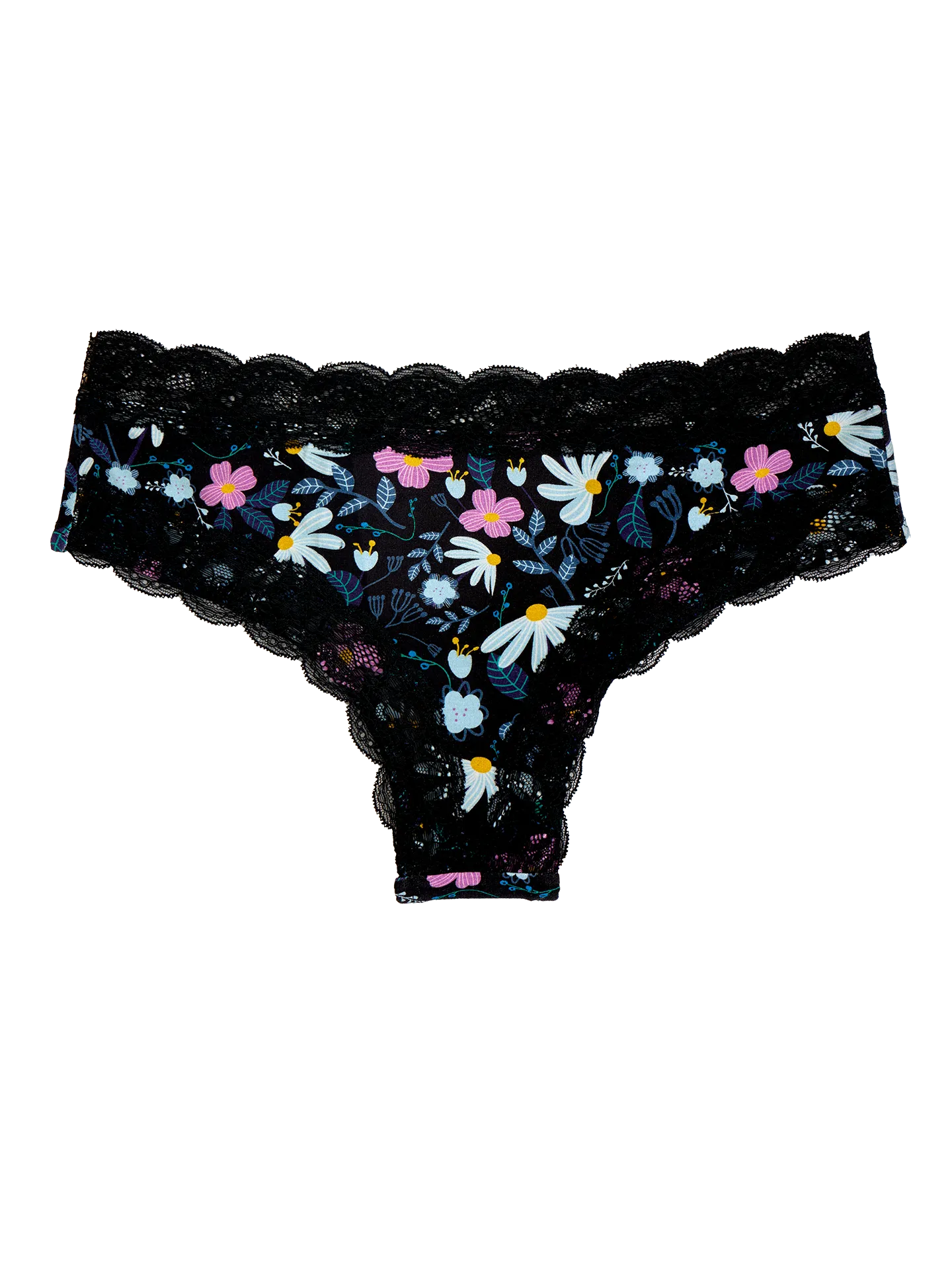 Spitzenhöschen für Frauen Lila Blumen - Image 2