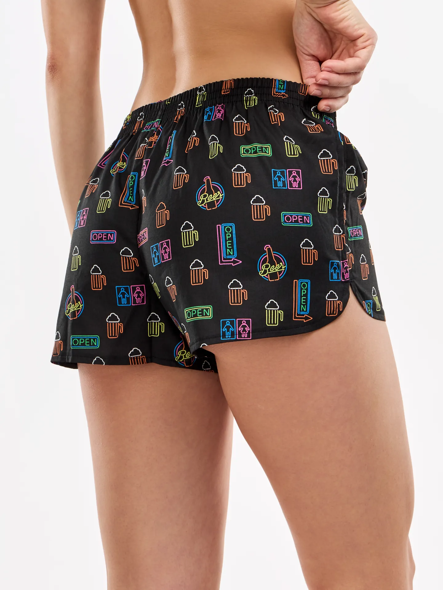 Lustige Damenshorts Neon-Bier - Image 4