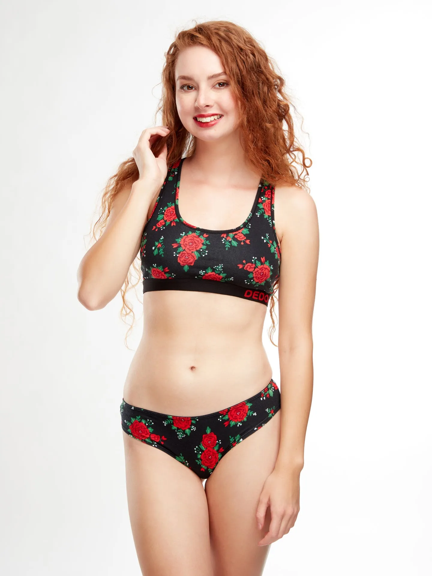 Lustige Damenbralette Rosen - Image 3