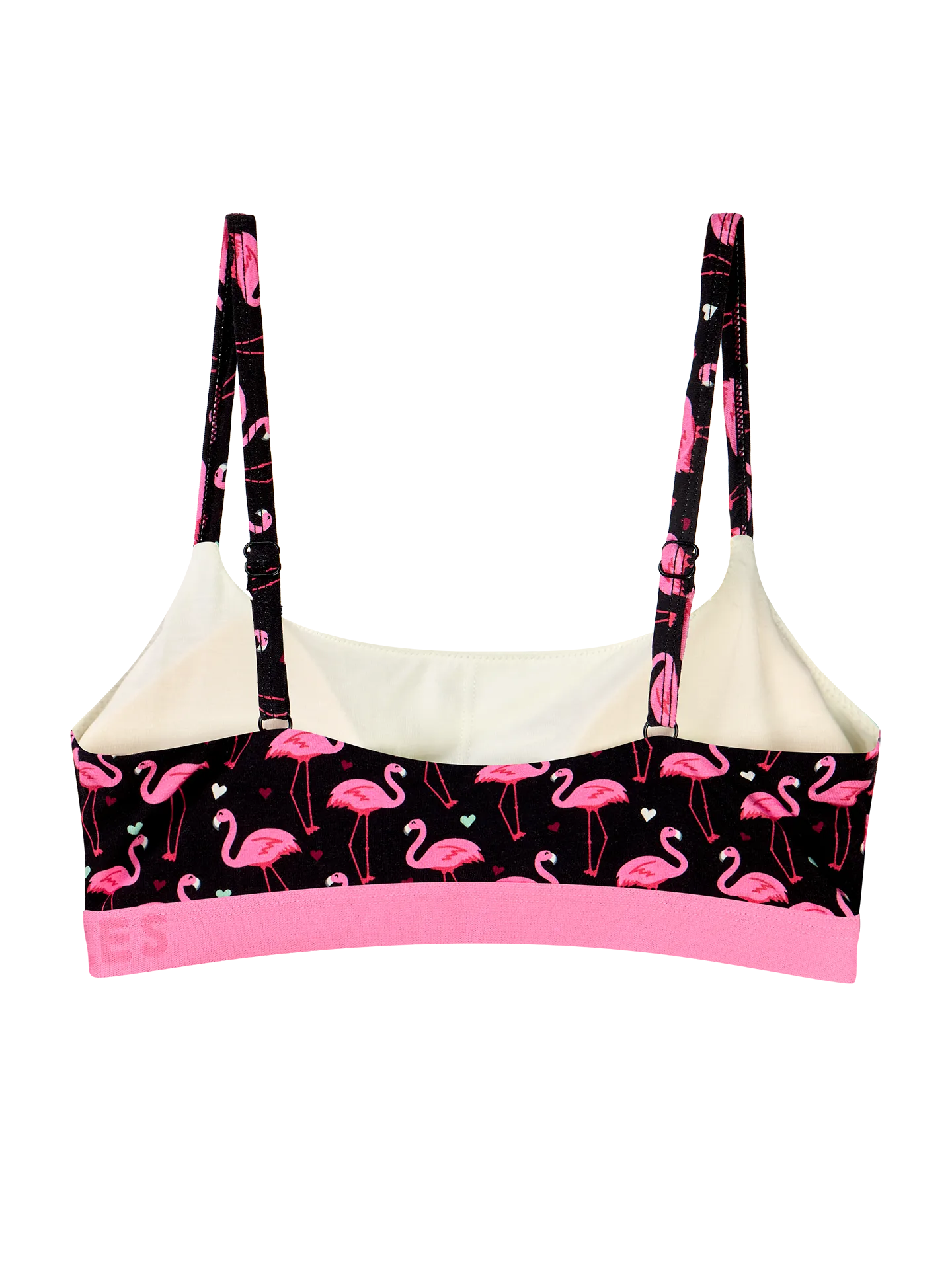 Lustige Modal-Damenbralette Flamingos und Herzen - Image 3
